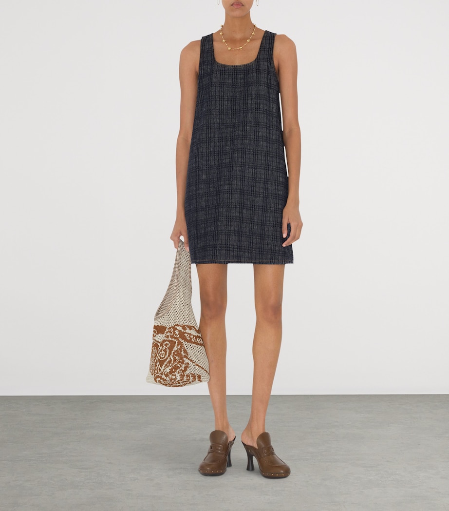 Denim Check Mini Dress INDIGO IP CHECK Image 2