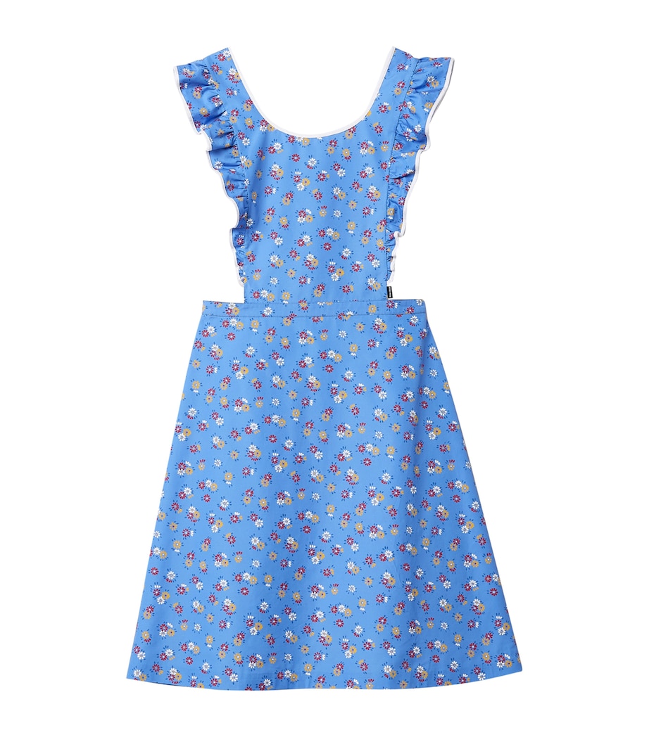 Miu Miu Womens Cotton Floral Pinafore Midi Dress Image 1