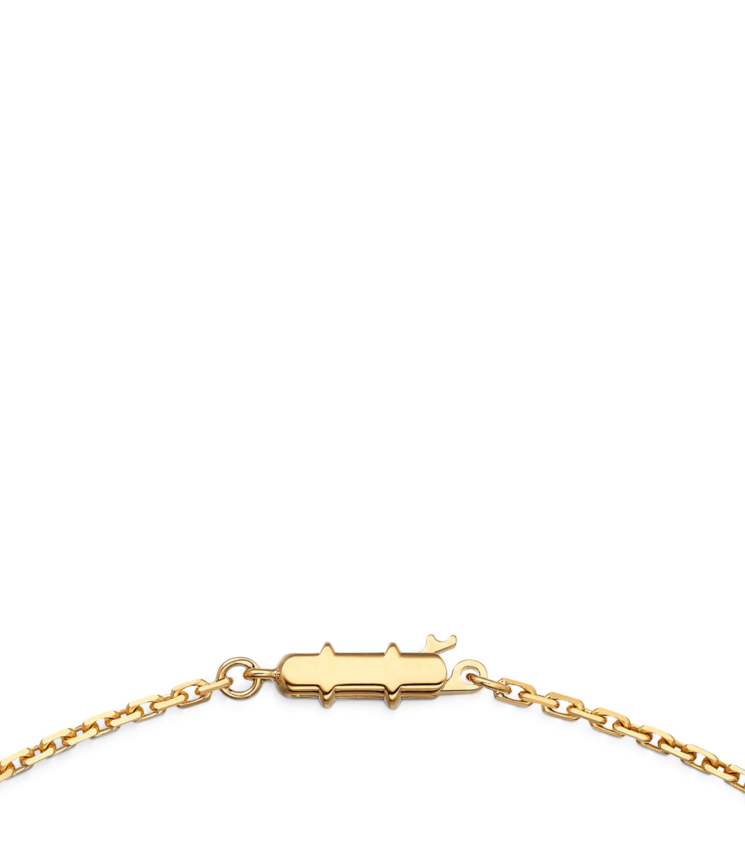 Yellow Gold and Diamond LOVE Necklace YELLOW GOLD Image 5