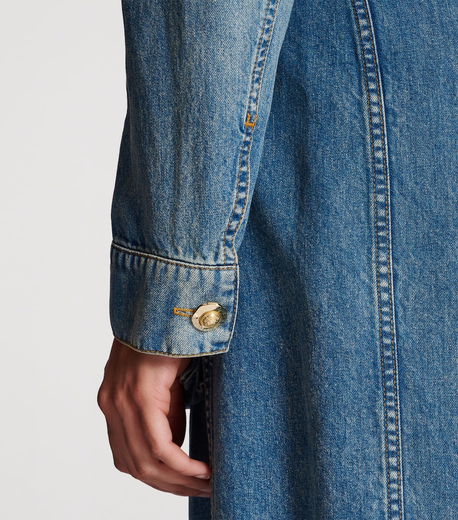 Denim Belted Maxi Dress 6AW BLEU JEAN Image 8