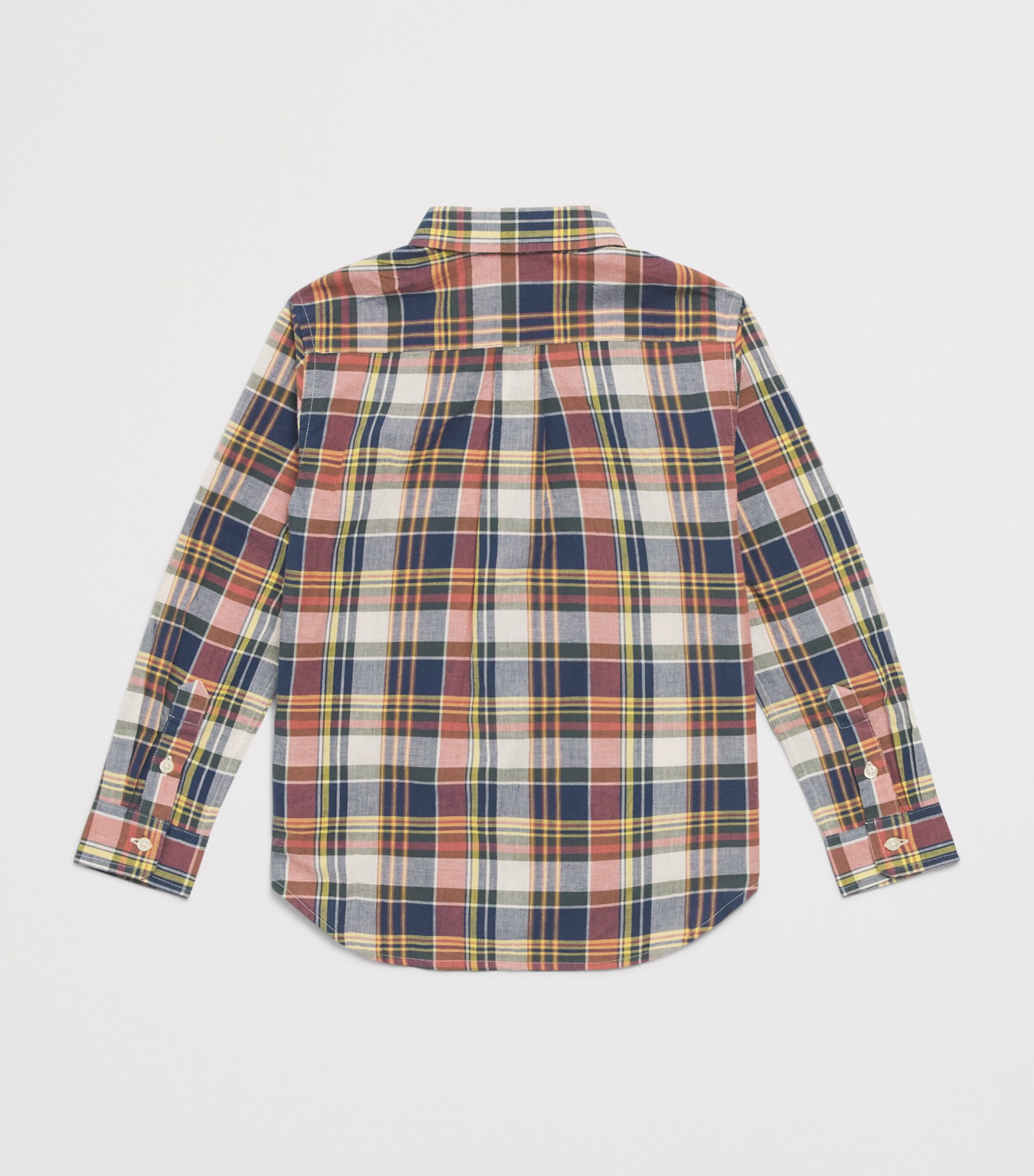 Ralph Lauren Kids Cotton Check Polo Pony Shirt (2-7 Years) Nvy Yell Mlti Image 2