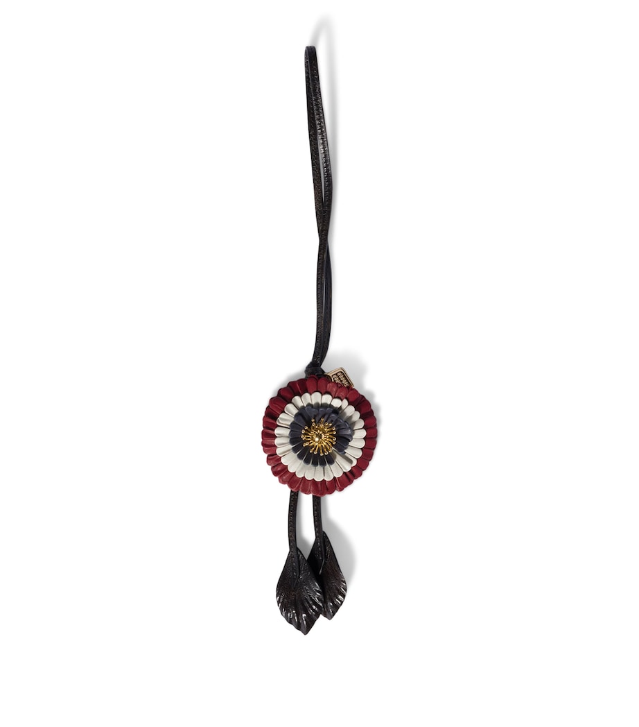 Miu Miu Leather Floral Bag Charm Image 1