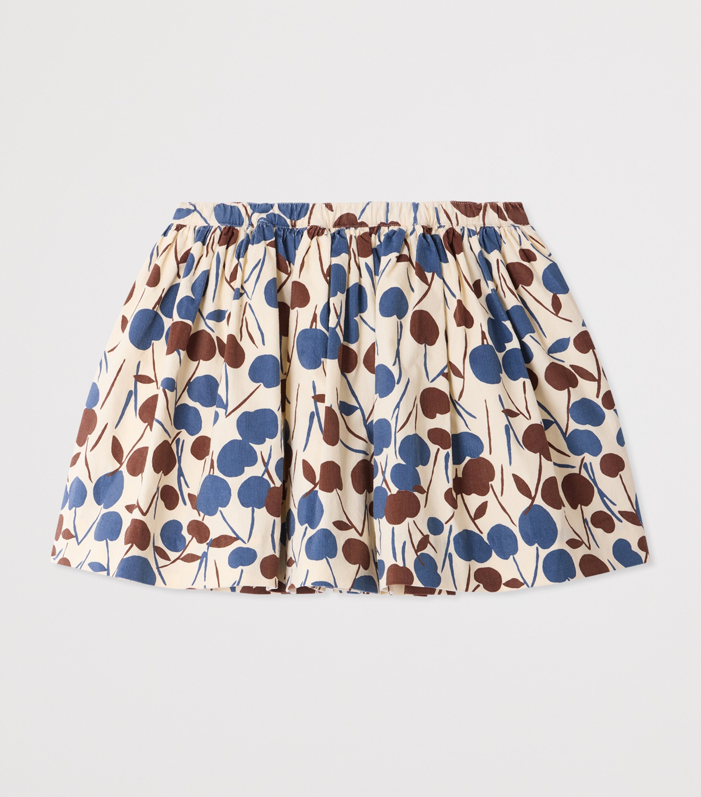 Bonpoint Cotton Cherry Print Skirt (4-8 Years) Imp Noisette Image 2
