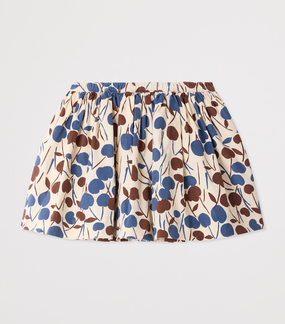 Bonpoint Cotton Cherry Print Skirt (4-8 Years) Imp Noisette Image 2