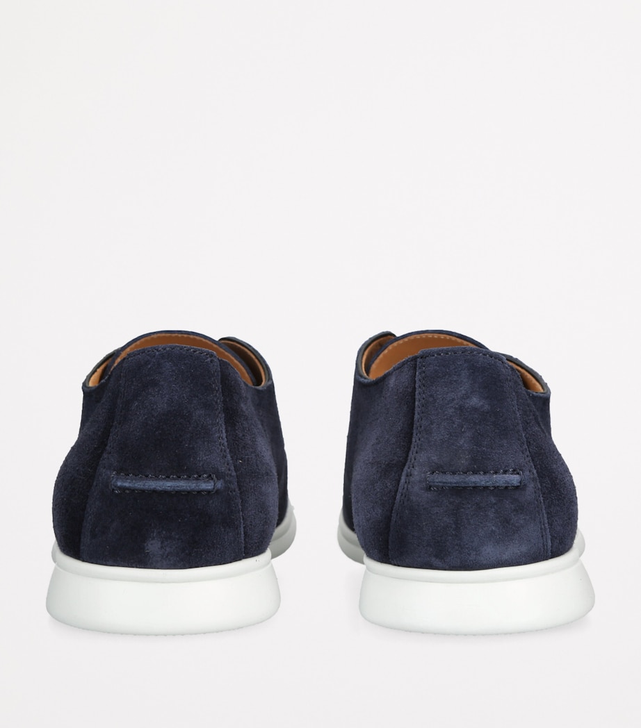 Kiton Suede Slip-On Loafers Navy Image 2