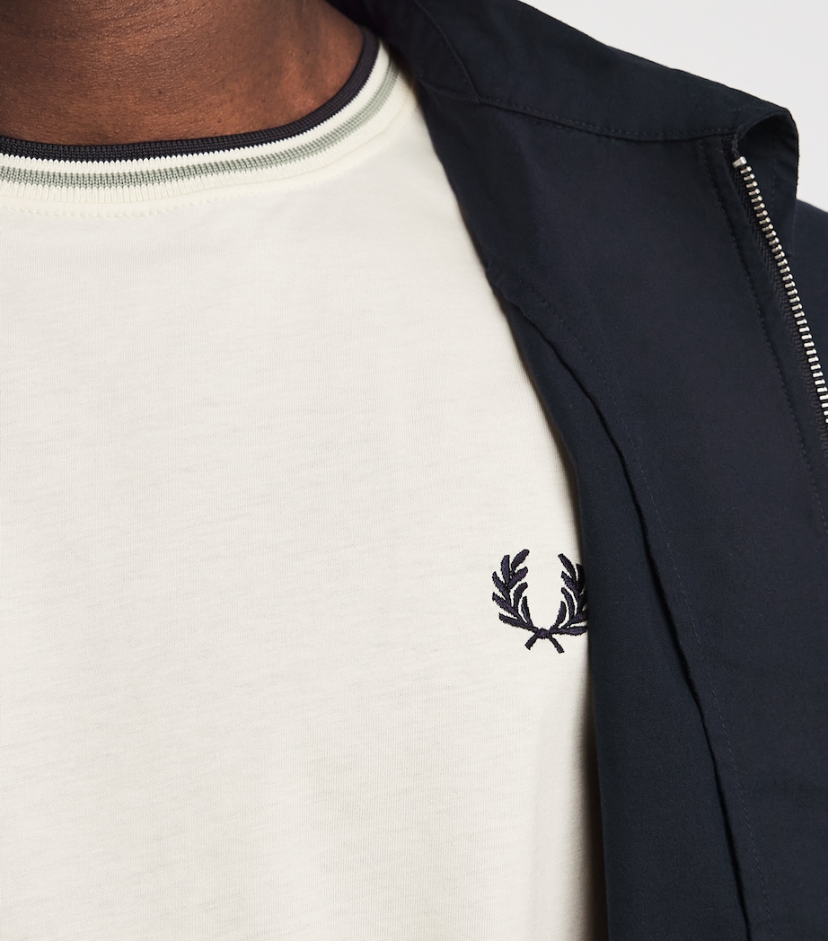Fred Perry Mens Cotton Twin Tipped T-Shirt Ecr/seagrs/dkair Image 3