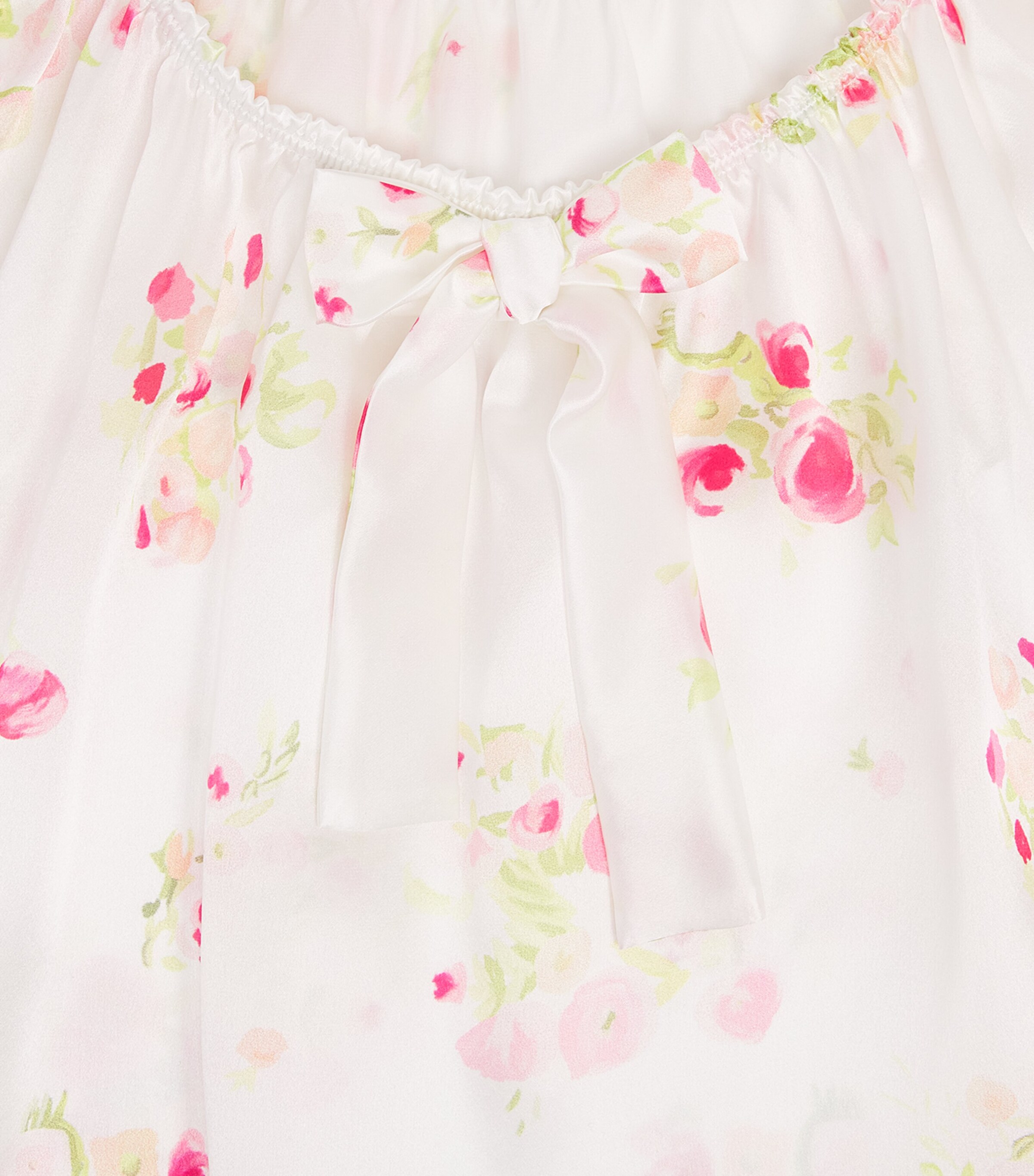 Amiki Silk Agnes Nightgown (2-14 Years) Pink Flowers Image 3