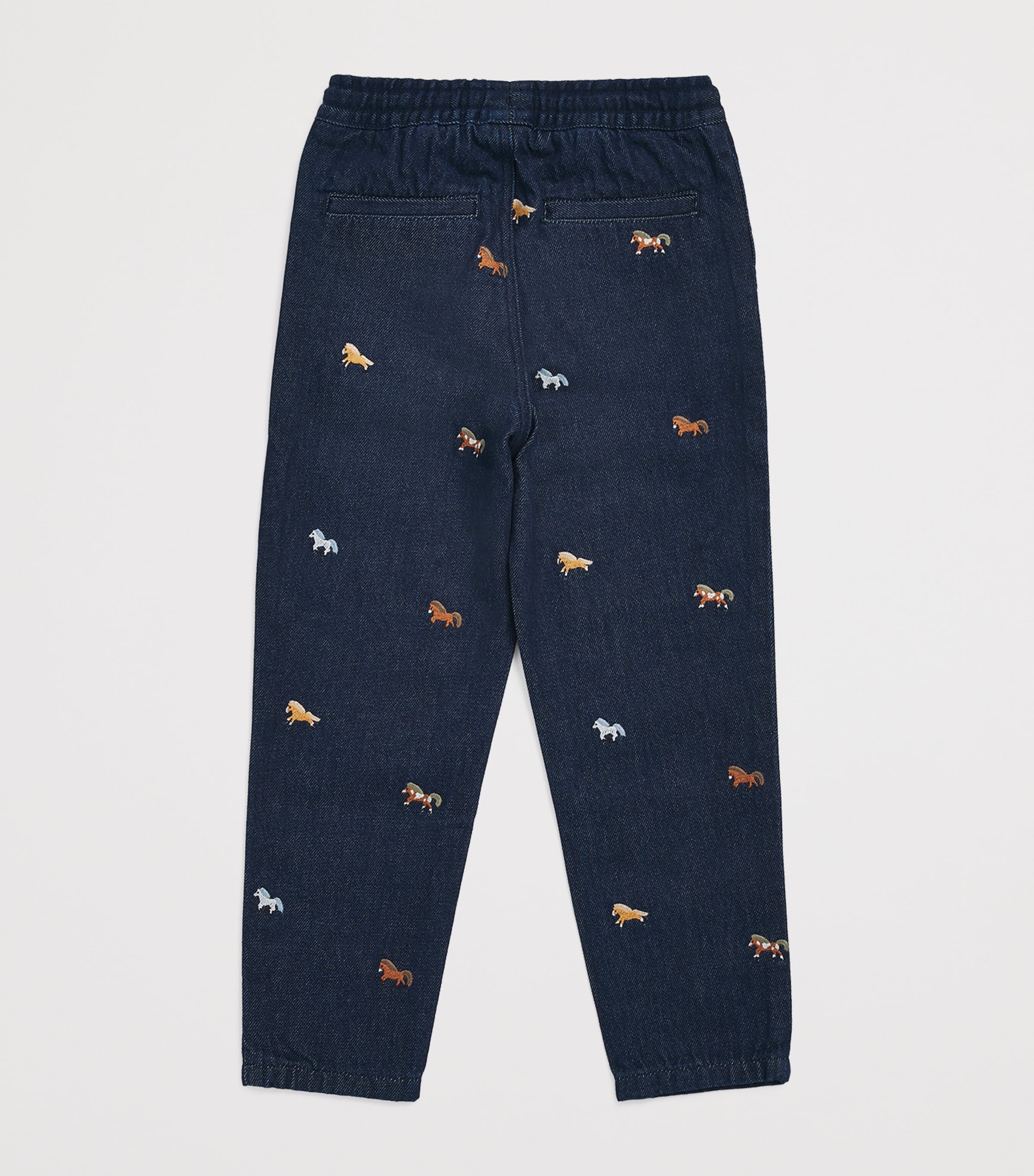 Stella McCartney Kids Embroidered Denim Trousers (5-14 Years) Blu/embro Image 2