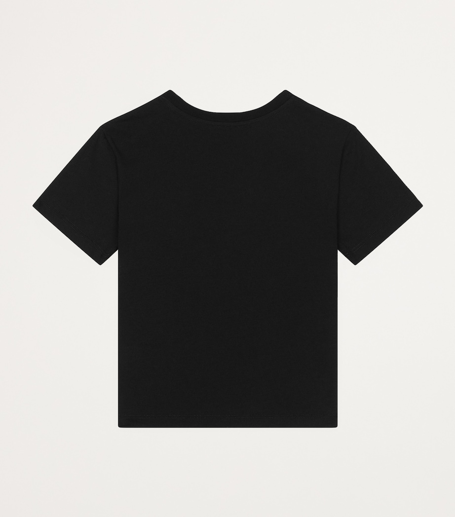 Cotton Logo-Embellished T-Shirt (8-12+ Years) N0000-BLACK Image 2