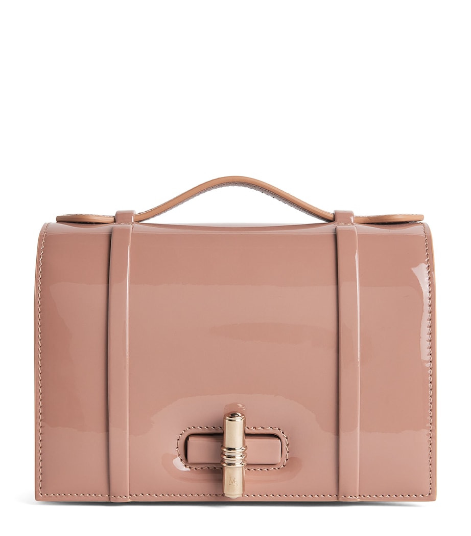 Malone Souliers Small Patent Leather May Top-Handle Bag Dove Image 1