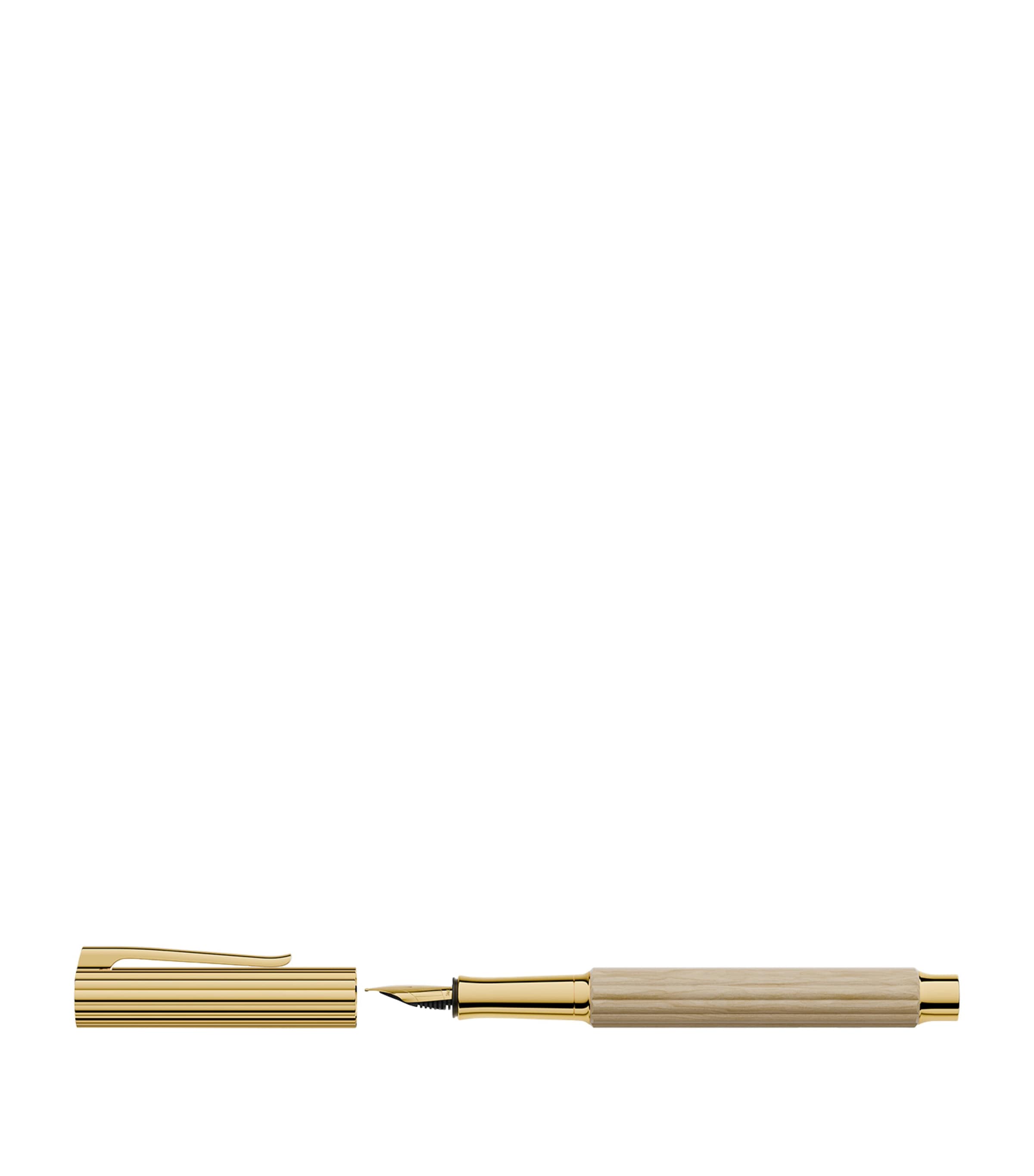 Graf von Faber-Castell Gold-Trim Hornbeam Wood Bloom Fountain Pen Gold Image 2