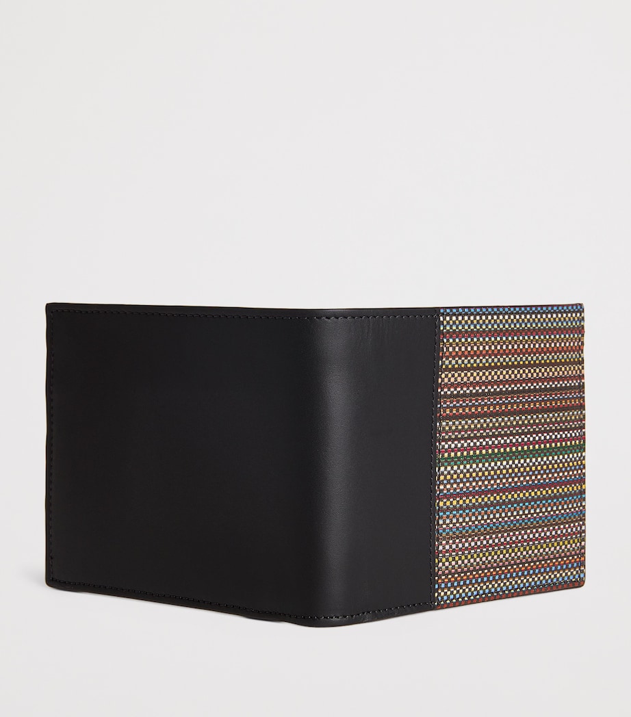 Leather Signature Stripe Wallet 79_BLACK Image 3