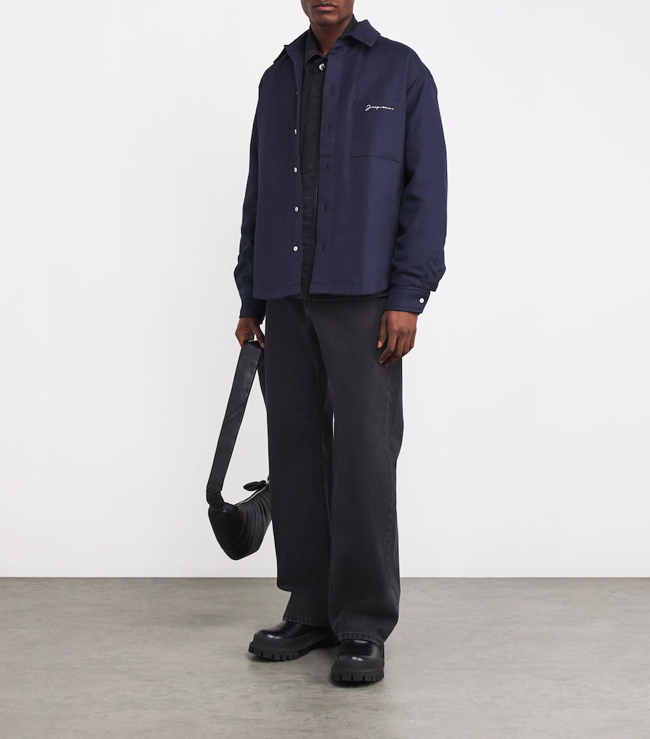Jacquemus Mens Le de Nîmes Wide-Leg Jeans Black Image 2