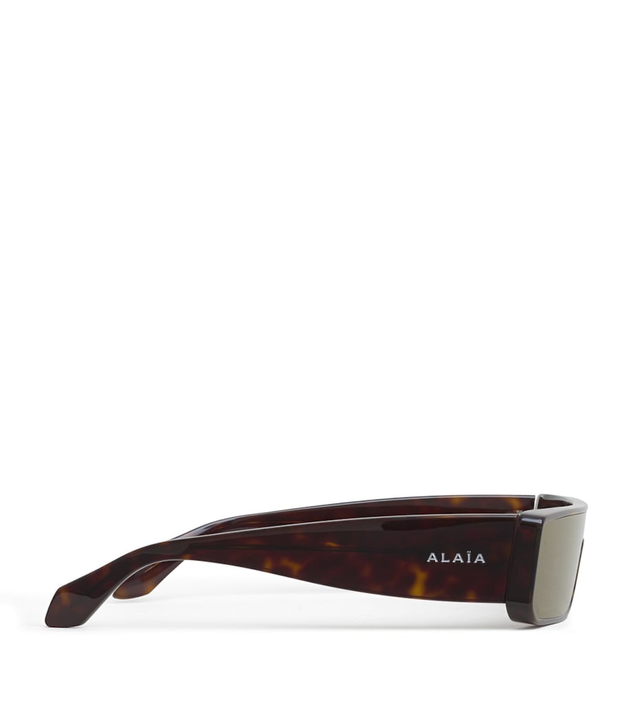 Alaïa Acetate Rectangular Mask Sunglasses Tan/grey Image 2