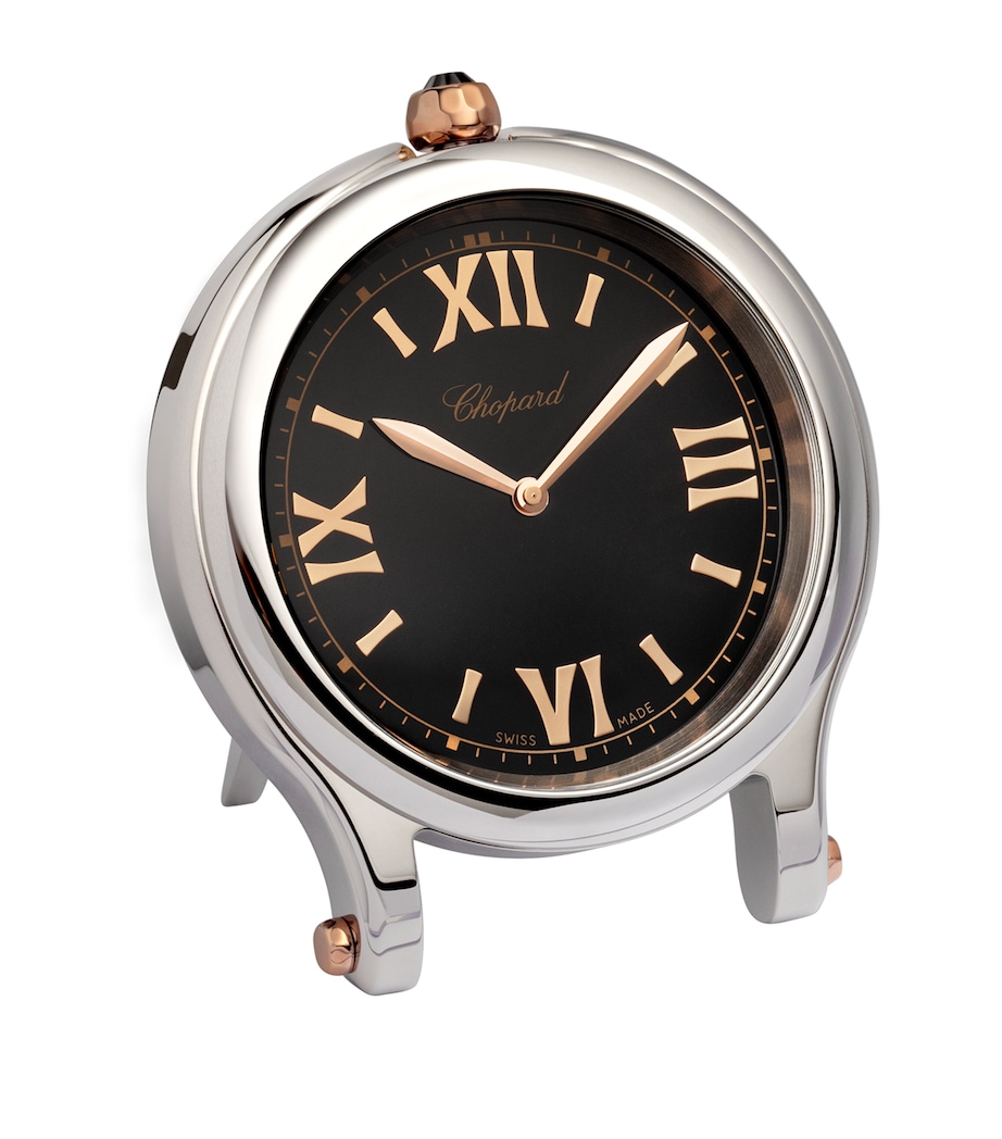 Chopard Small Clock Chopard Stainless Steel Happy Sport Table Clock | Harrods UK