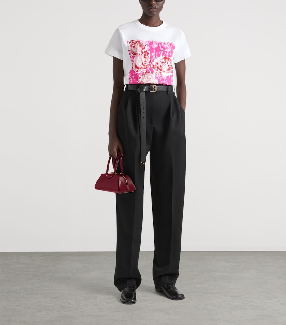 Mini Leather Antigona Cube East-West Top-Handle Bag BURGUNDY Image 2