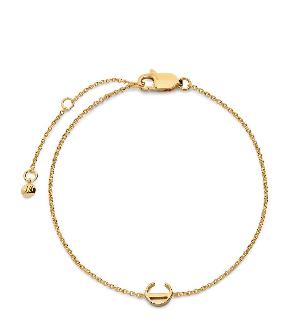 Monica Vinader C Initial Chain Bracelet Gold Image 1