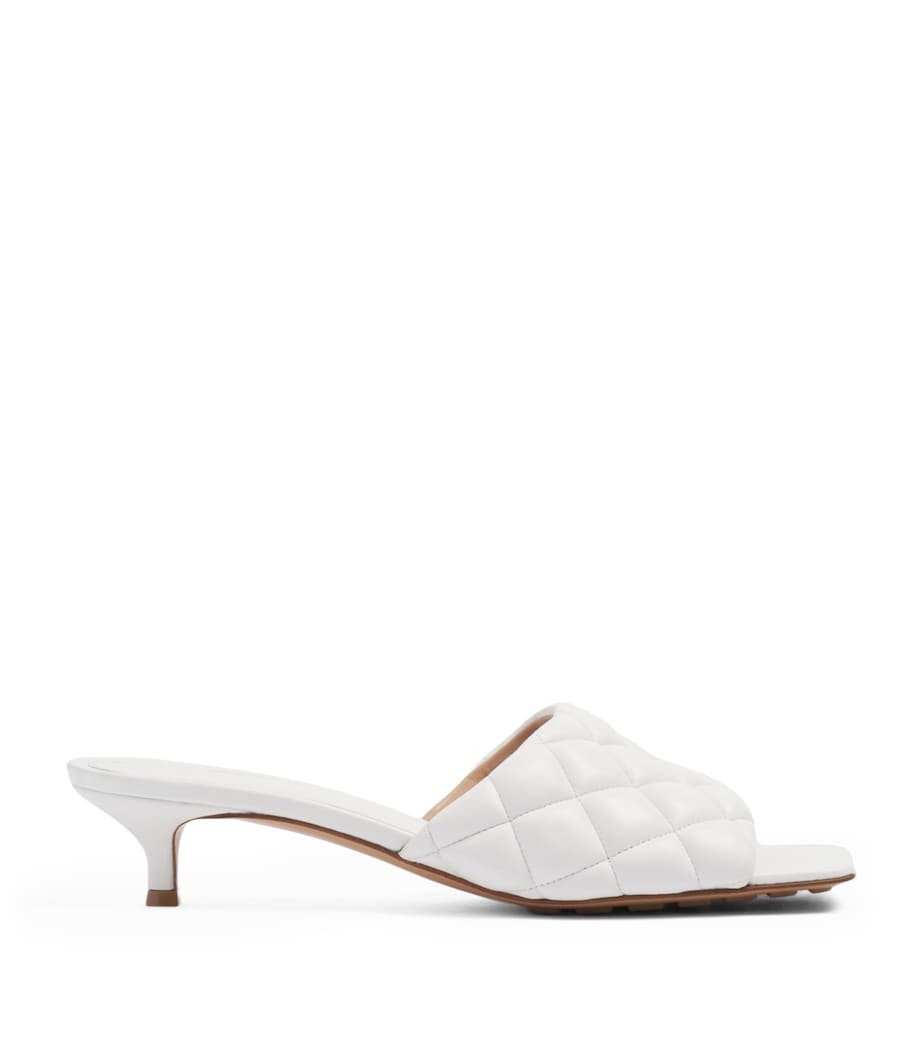 Leather Quilted Mules 45 OPTIC WHITE Image 1