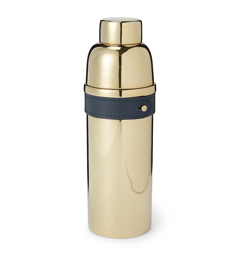 Stainless Steel Wyatt Cocktail Shaker NAVY / GOLD Image 1