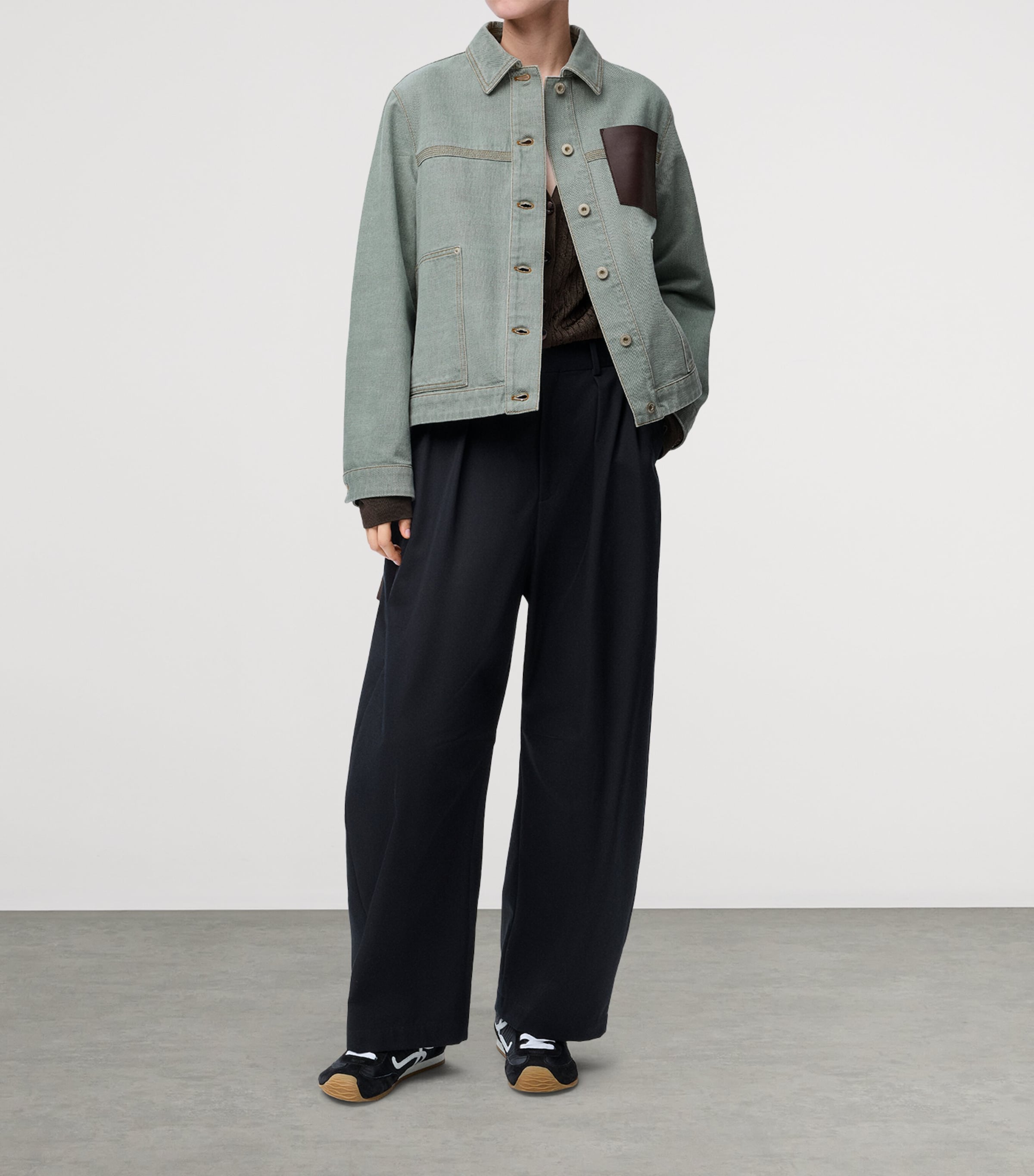 Cotton Workwear Jacket KHAKI GREEN Image 2