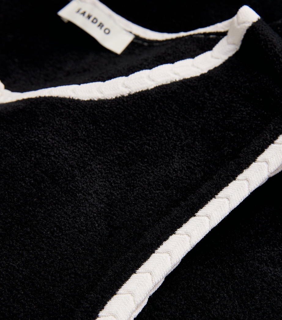 Velvet Knit Mini Dress BLACK Image 5