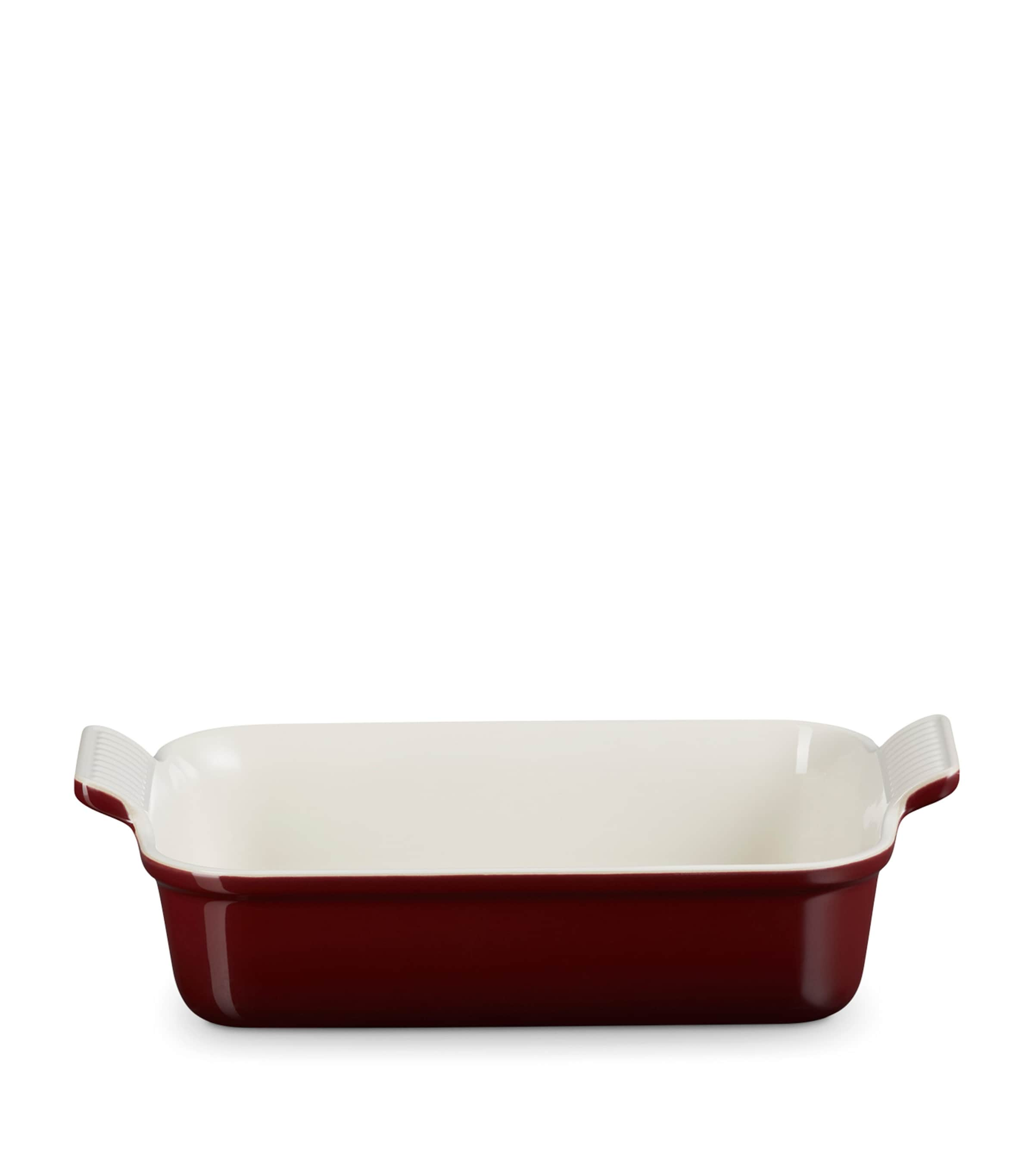 Shop Le Creuset Stoneware Heritage Rectangular Dish In Burgundy