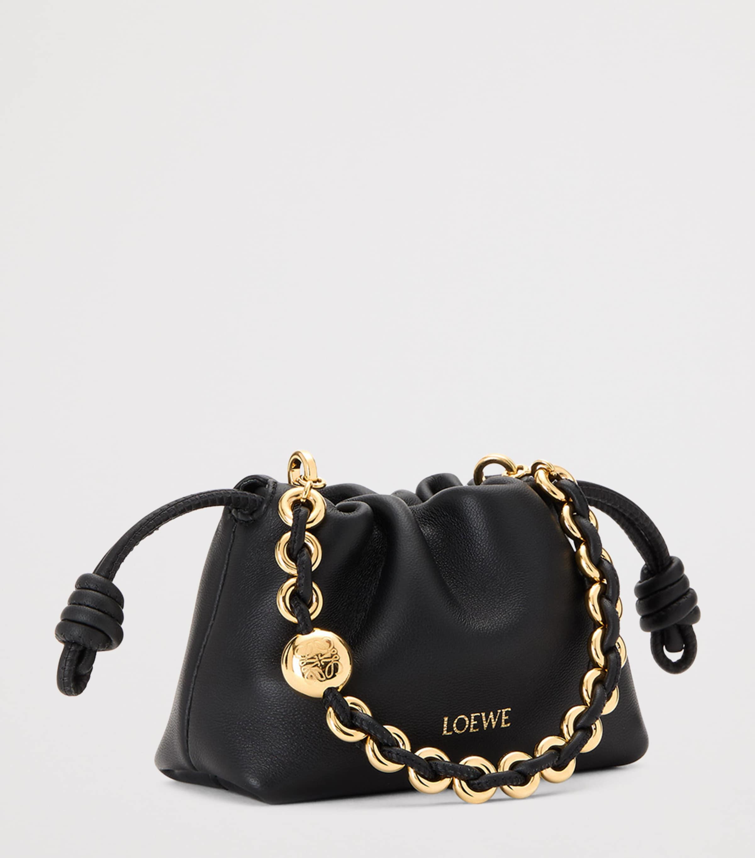 LOEWE Nano Lambskin Flamenco Purse Black Image 2