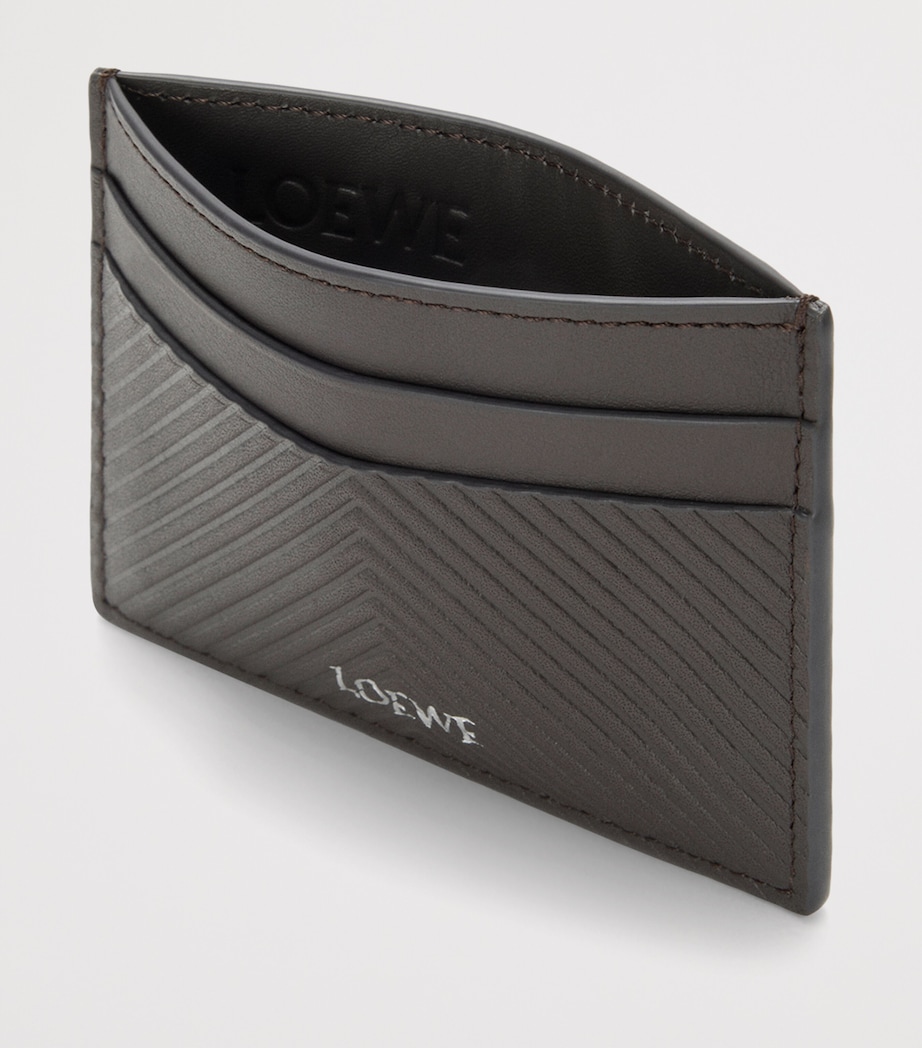 Leather Chevron Card Holder DARK GREY Image 3