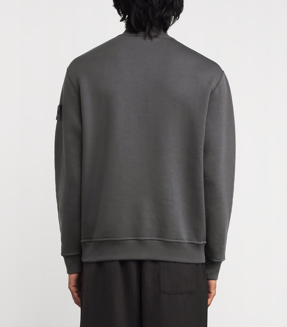 GHOST PIECE Cotton Compass Logo Sweatshirt V0067 Image 4