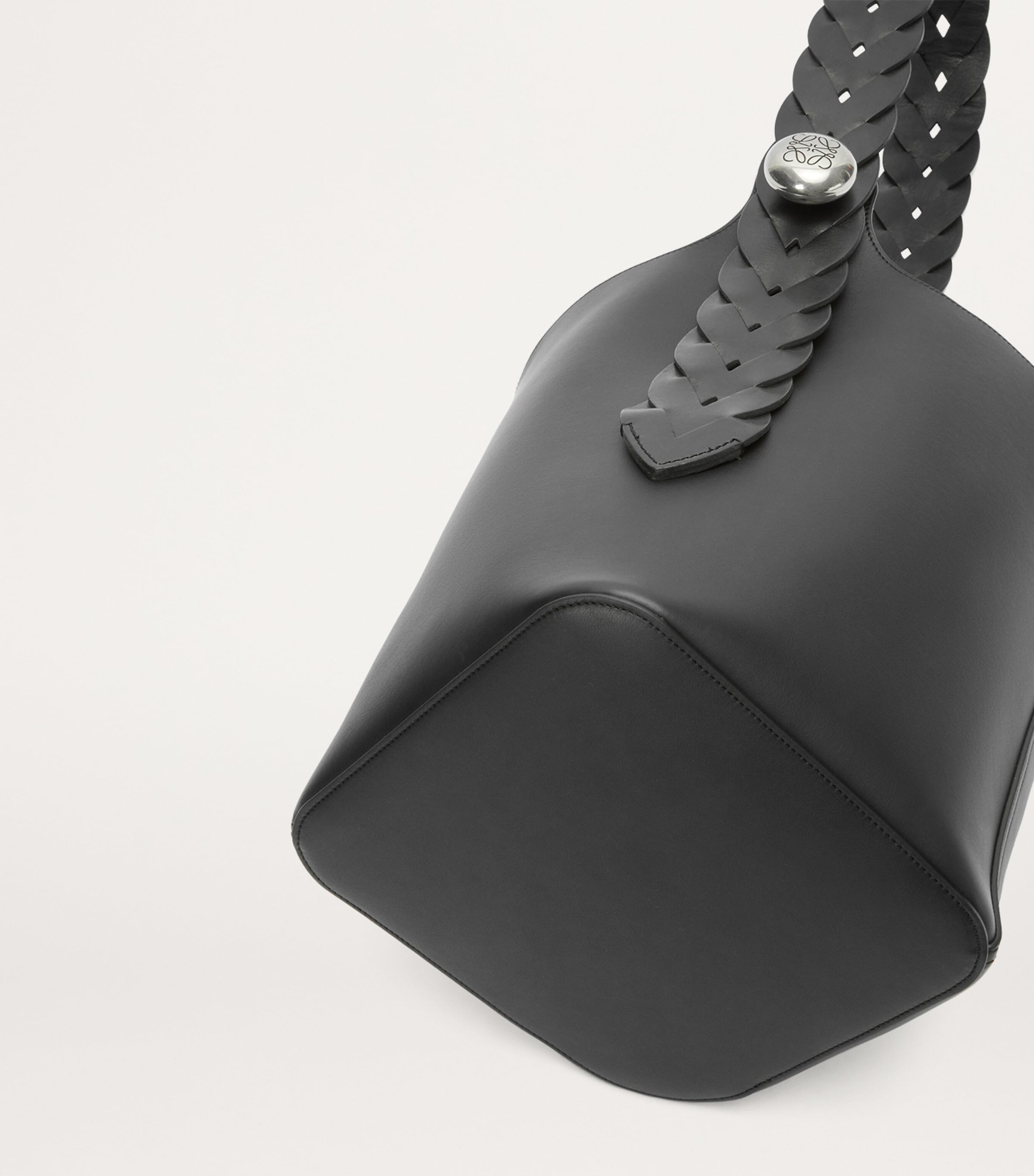 LOEWE Leather Woven Pebble Bucket Bag | Harrods US
