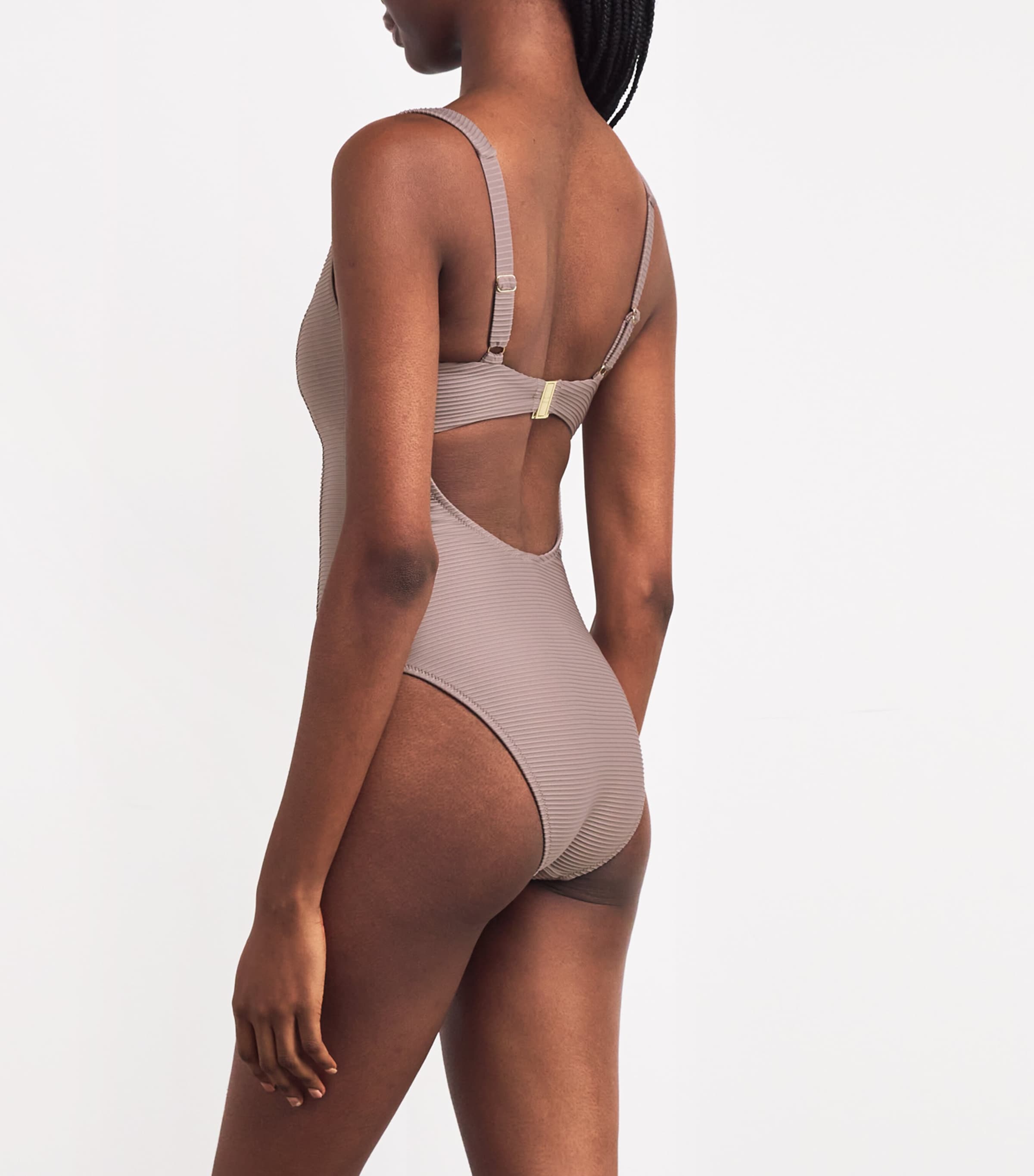 Heidi Klein Womens Zocalo Tie-Front Swimsuit Tau Tau Image 3