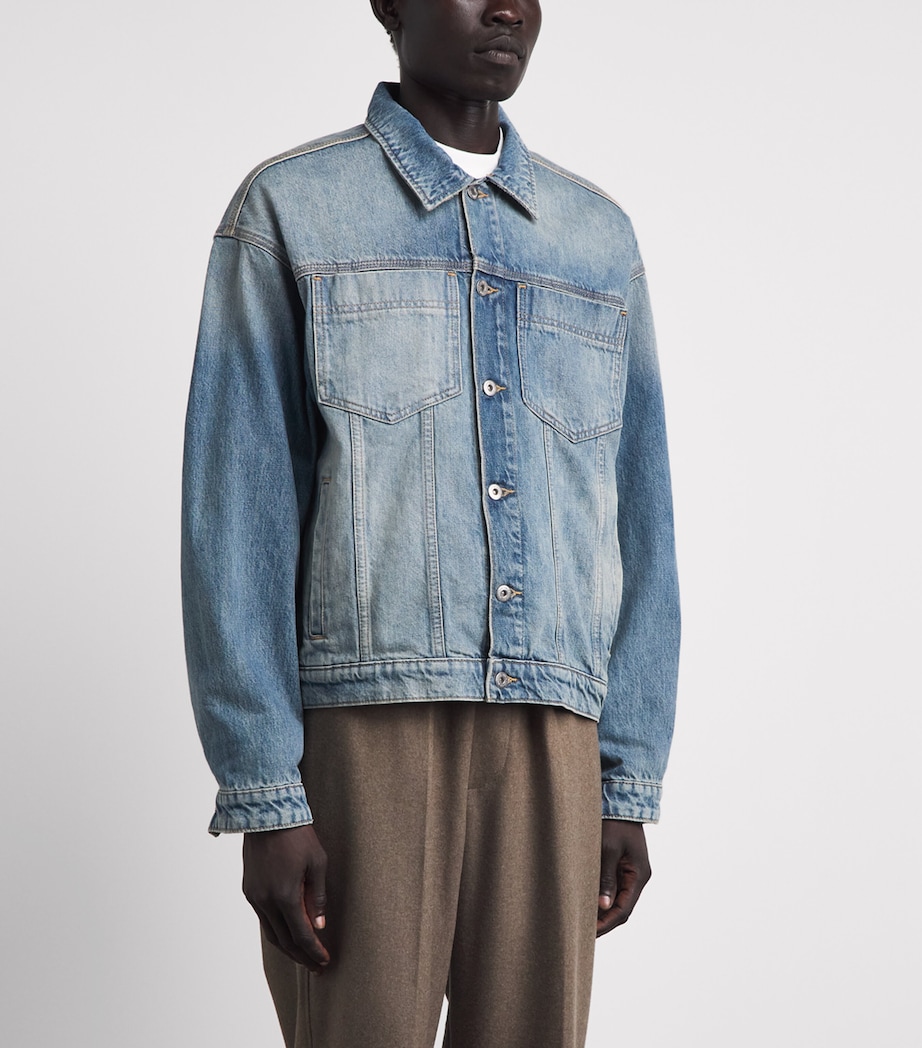 7 For All Mankind Mens Denim Jacket Mid Blue Image 4