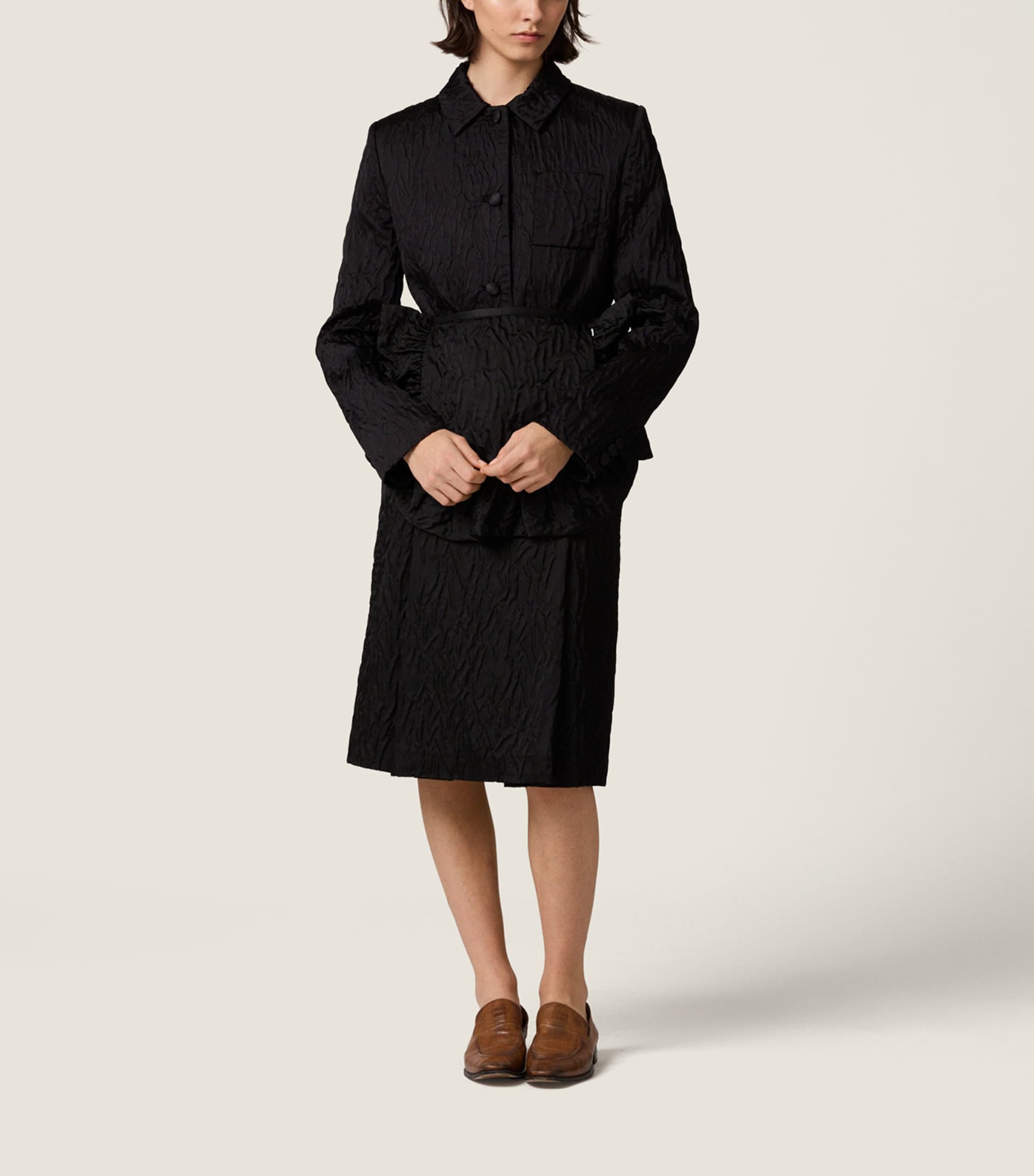 Miu Miu Womens Silk-Blend Jacket Image 2