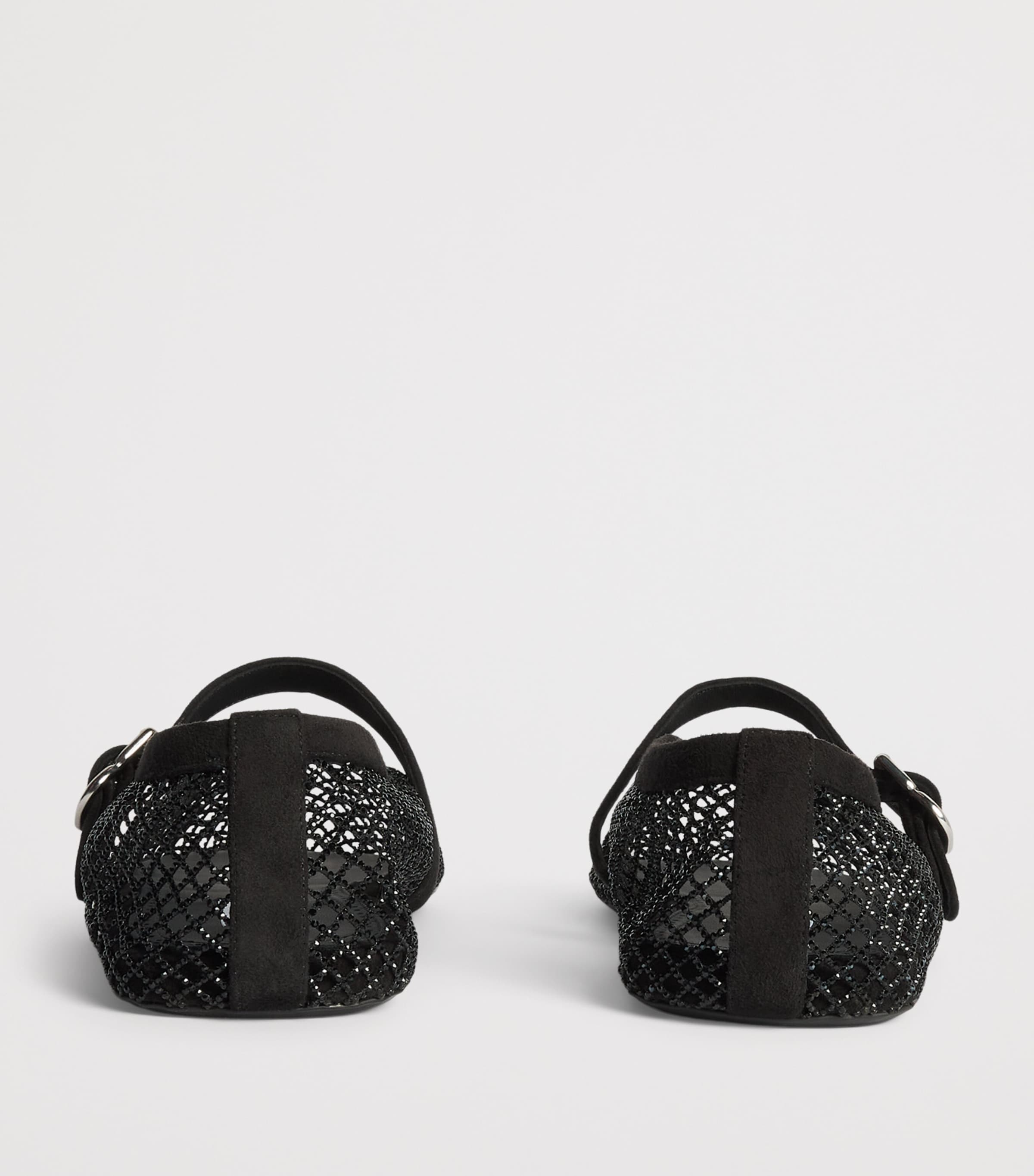 Alaïa Mesh Embellished Ballet Flats Black Image 5