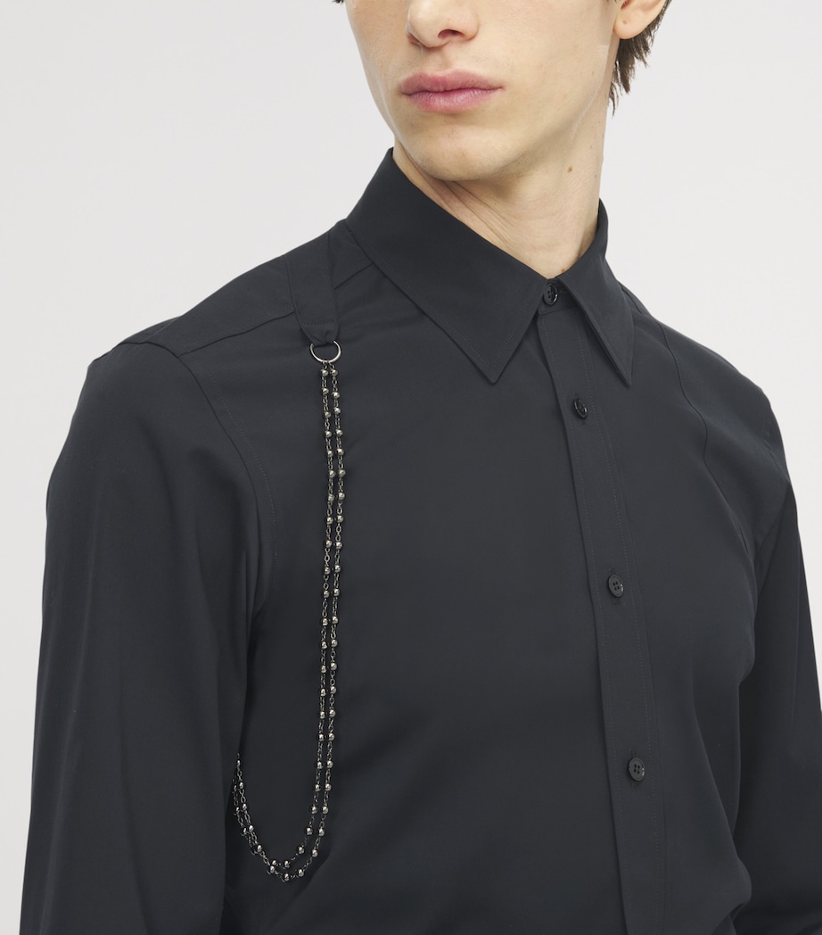 McQueen Mens Chain-Embellished Shirt Image 6