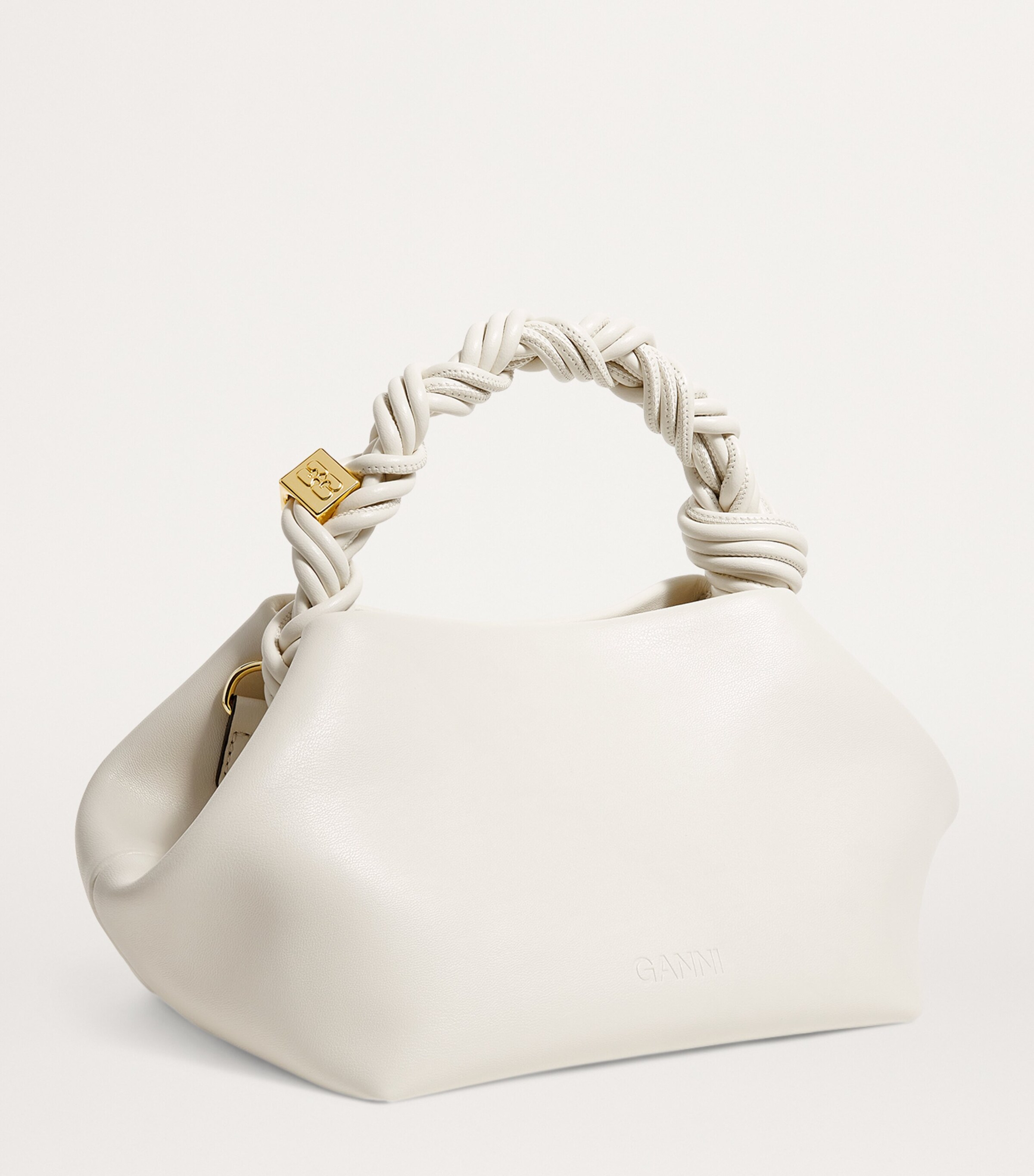 GANNI White Small Bou Top-Handle Bag | Harrods US
