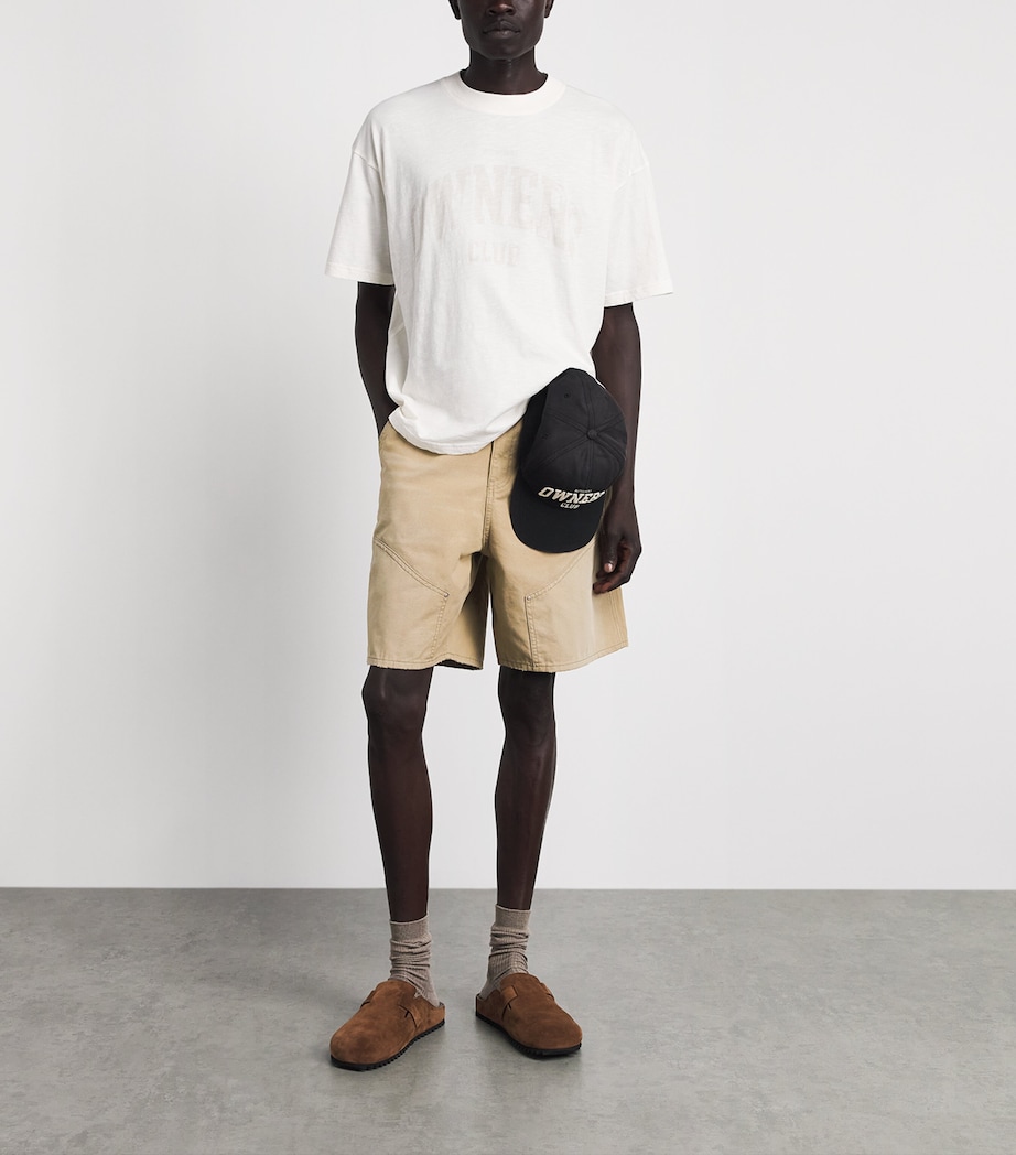 Represent Mens Carpenter Chino Shorts Beige Image 2