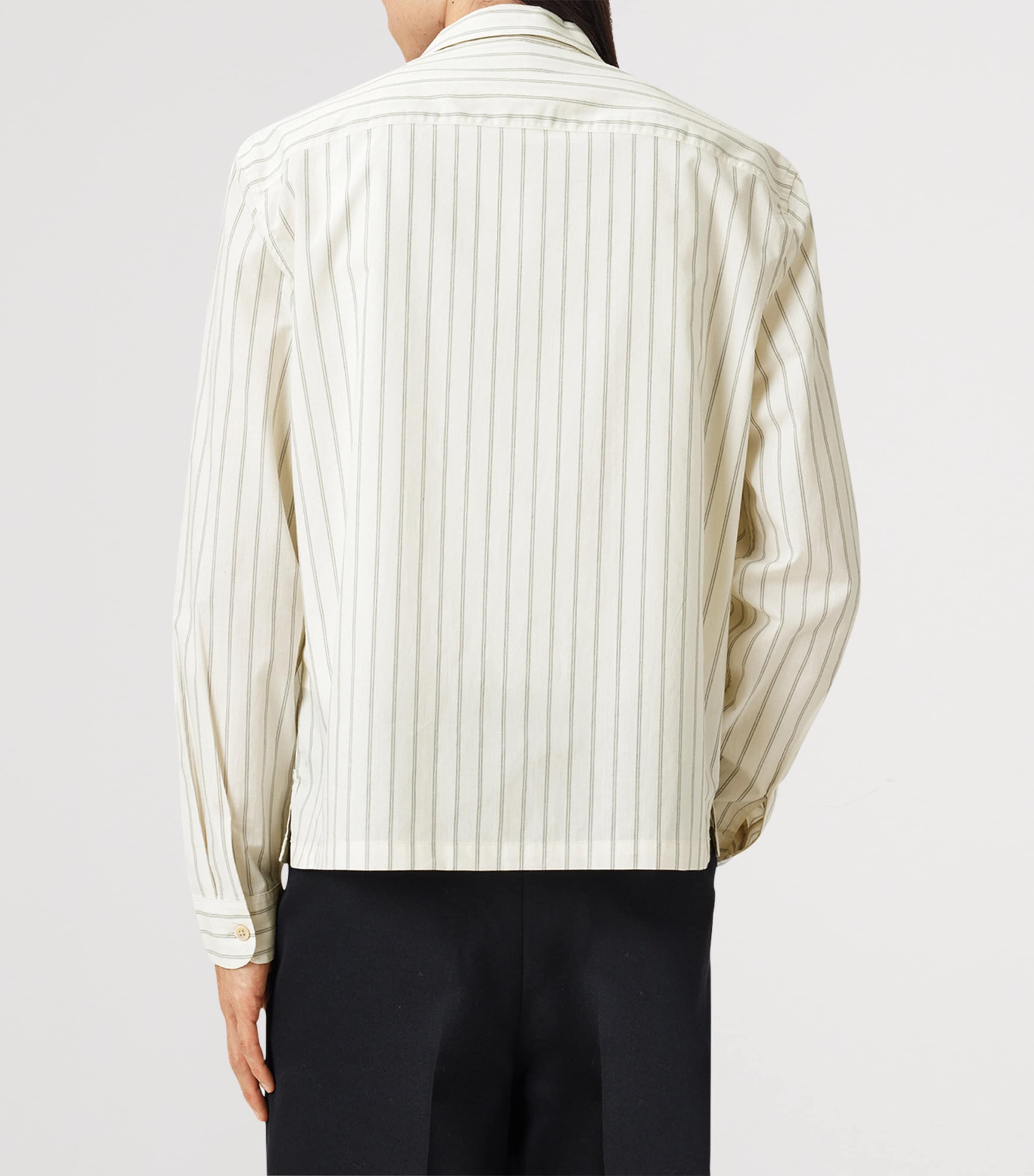 Organic Cotton Stripe Stanley Shirt SOAP WHITE Image 3