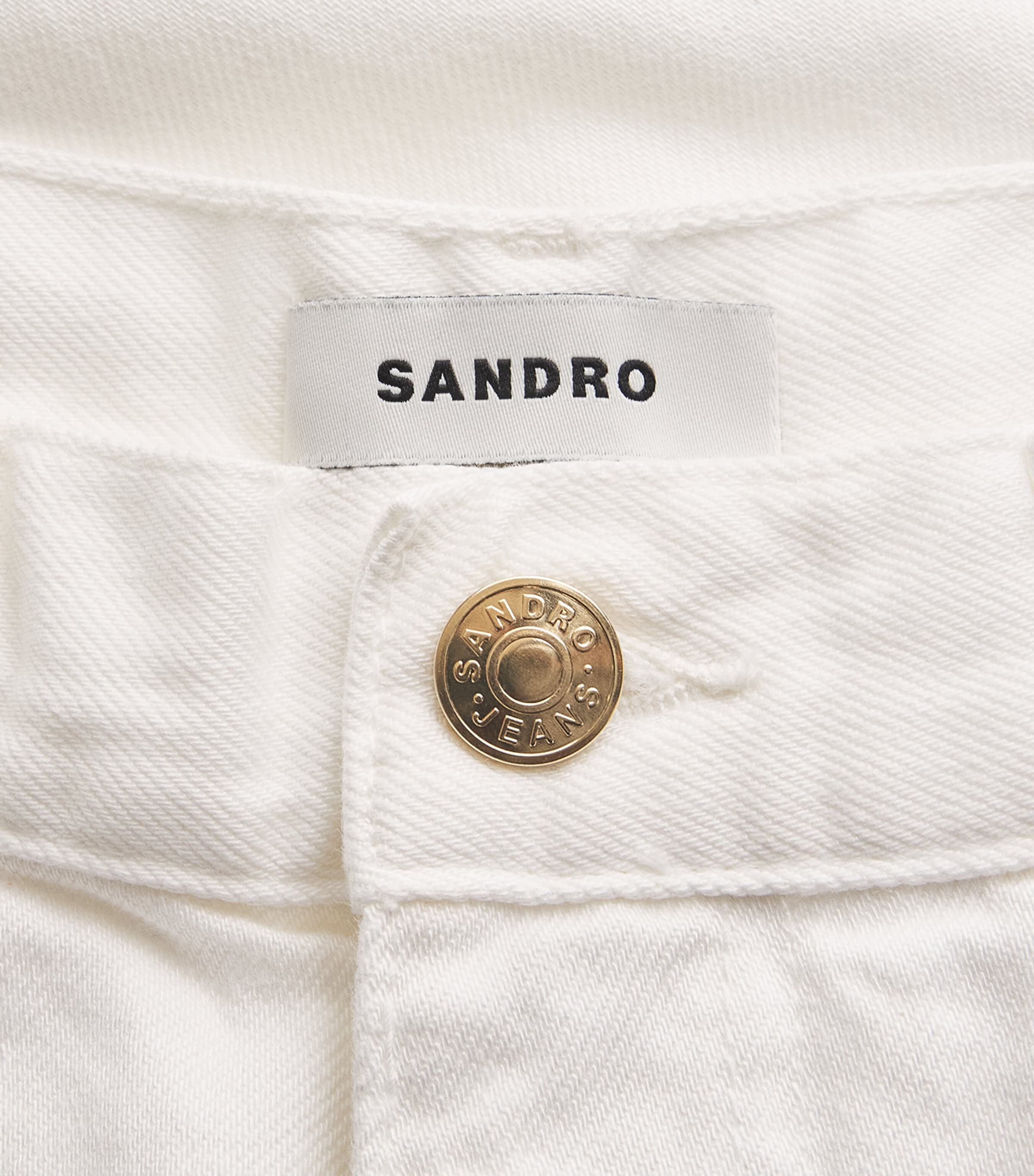 Sandro Paris Womens Barrel Jeans White Image 2