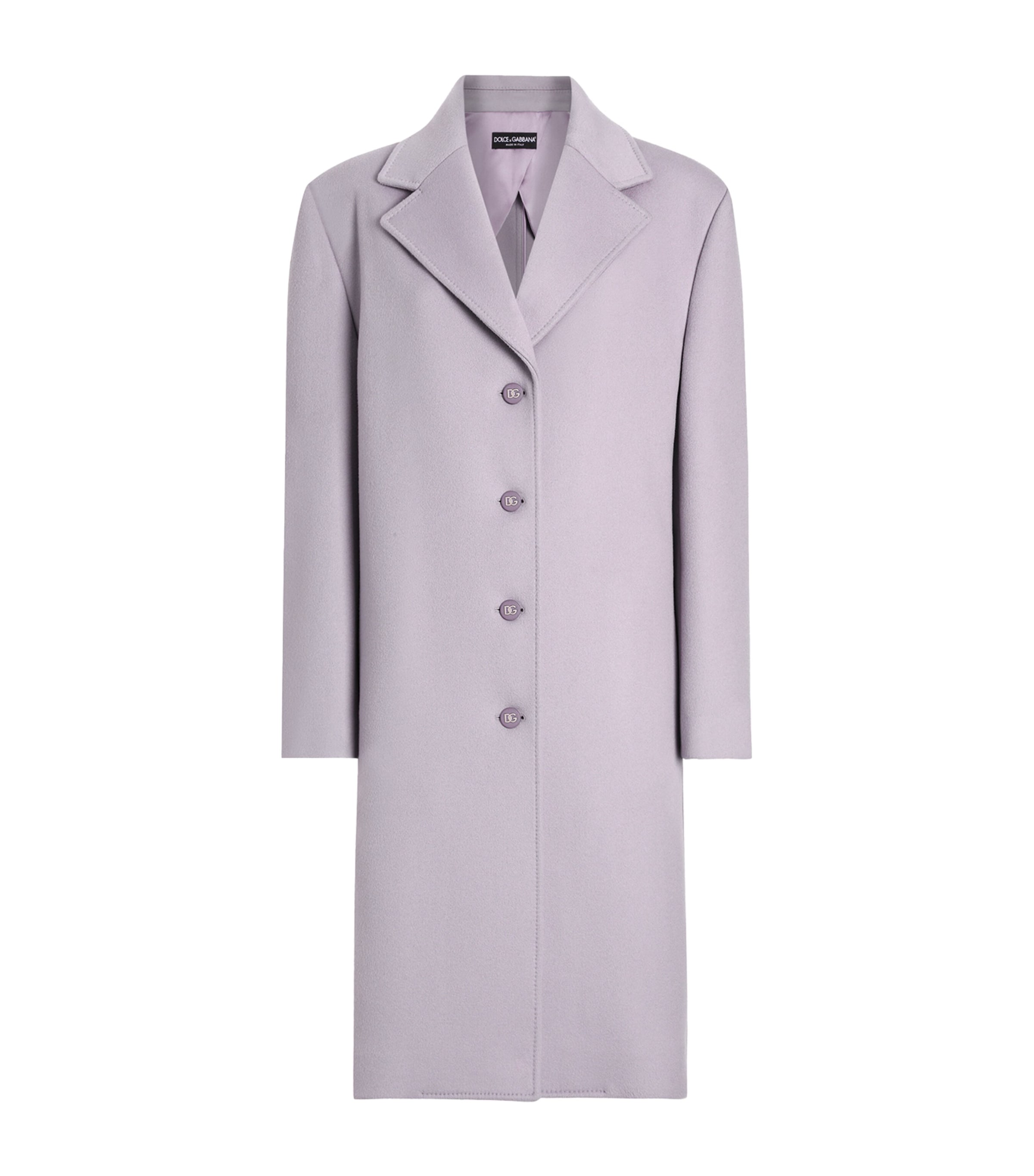 Dolce & Gabbana Single-breasted Cashmere Baize Coat