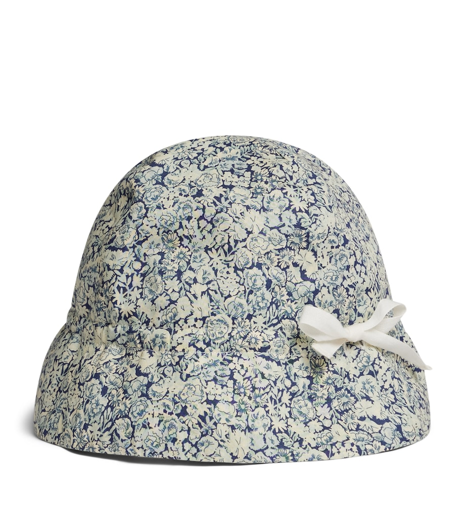 Bonpoint Cotton Floral Hat Fl Bleu De Prusse Image 1