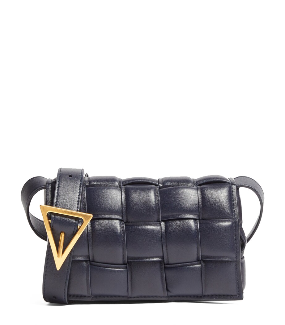 Bottega Veneta Leather Padded Cassette Cross-Body Bag Space Gold Image 1