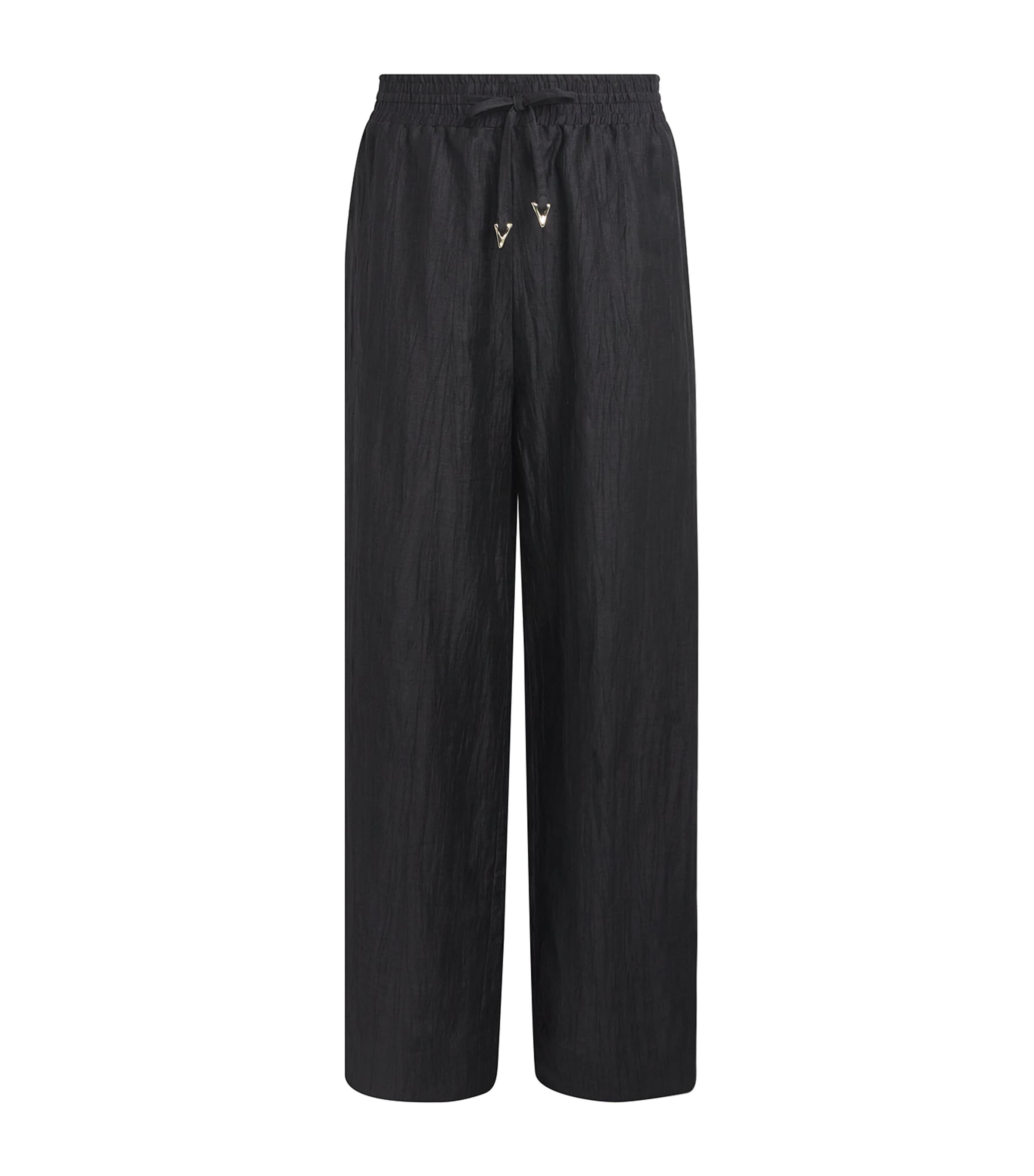 Shop Aeron Gilbert Wide-leg Trousers In Black