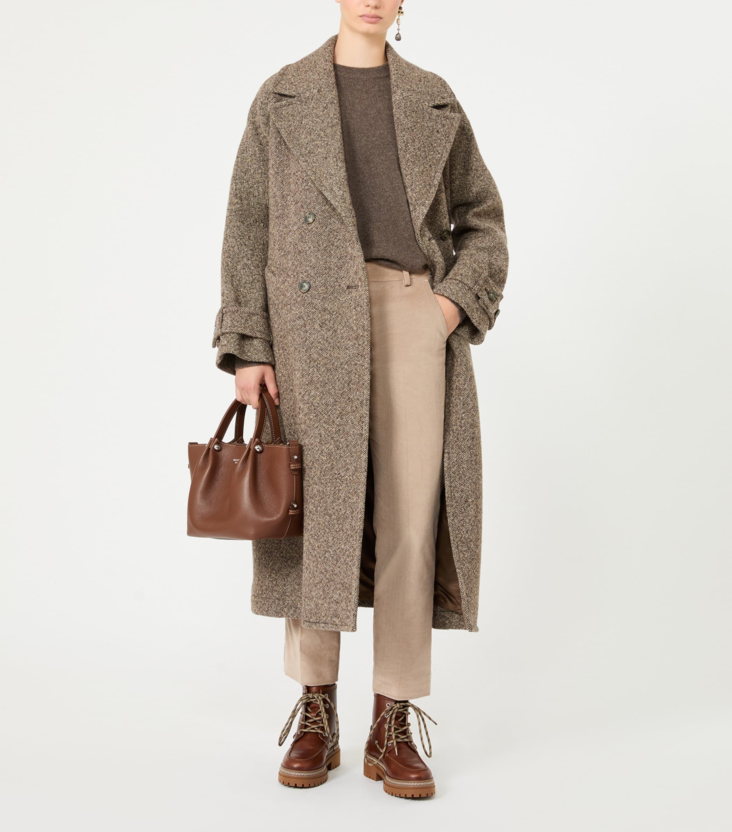 Weekend Max Mara Womens Corduroy Slim Trousers Sand Image 2