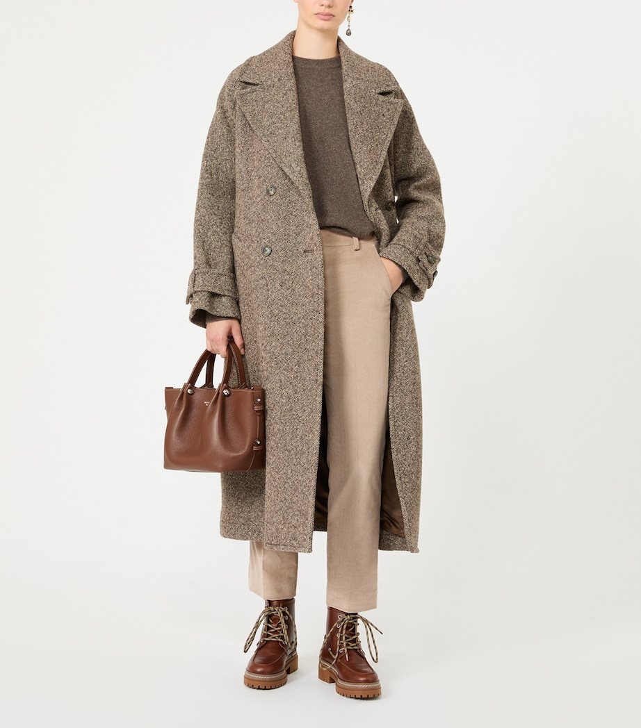Weekend Max Mara Womens Corduroy Slim Trousers Sand Image 2