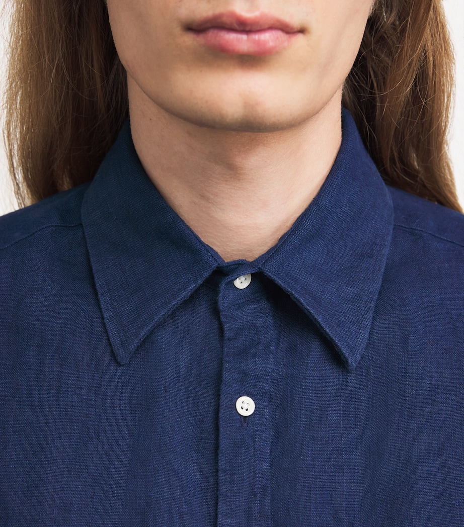 Linen Conduit Classic Shirt NAVY Image 6