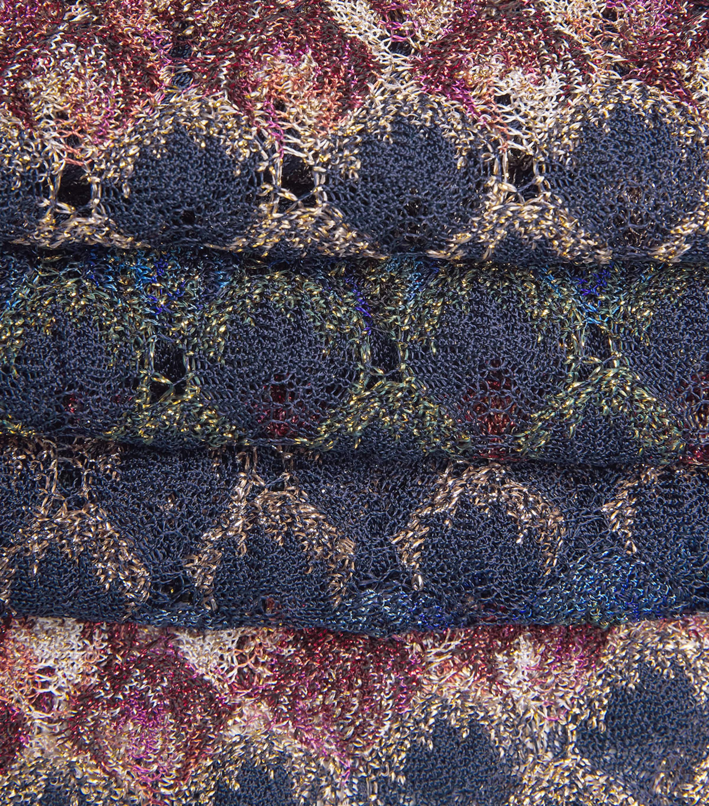 Missoni Womens Knitted Metallic T-Shirt Smspv Multi Drk Vrsn Image 6