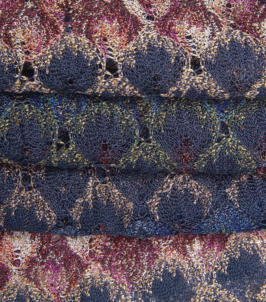 Missoni Womens Knitted Metallic T-Shirt Smspv Multi Drk Vrsn Image 6