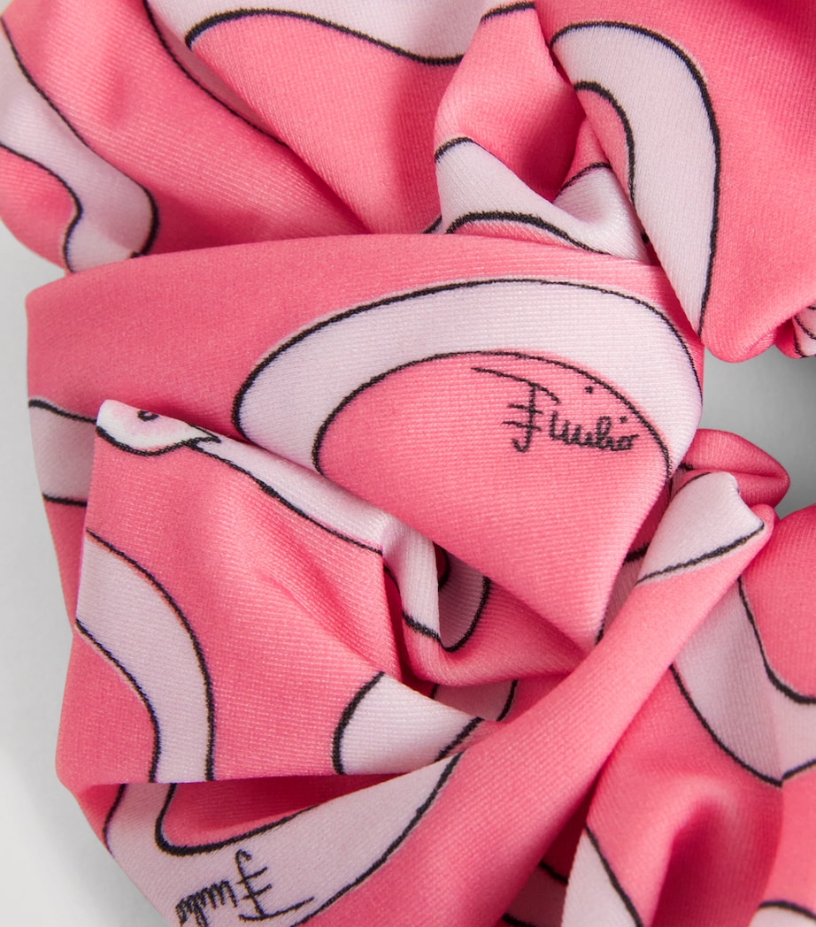 PUCCI Silk Printed Scrunchie Pink Image 2