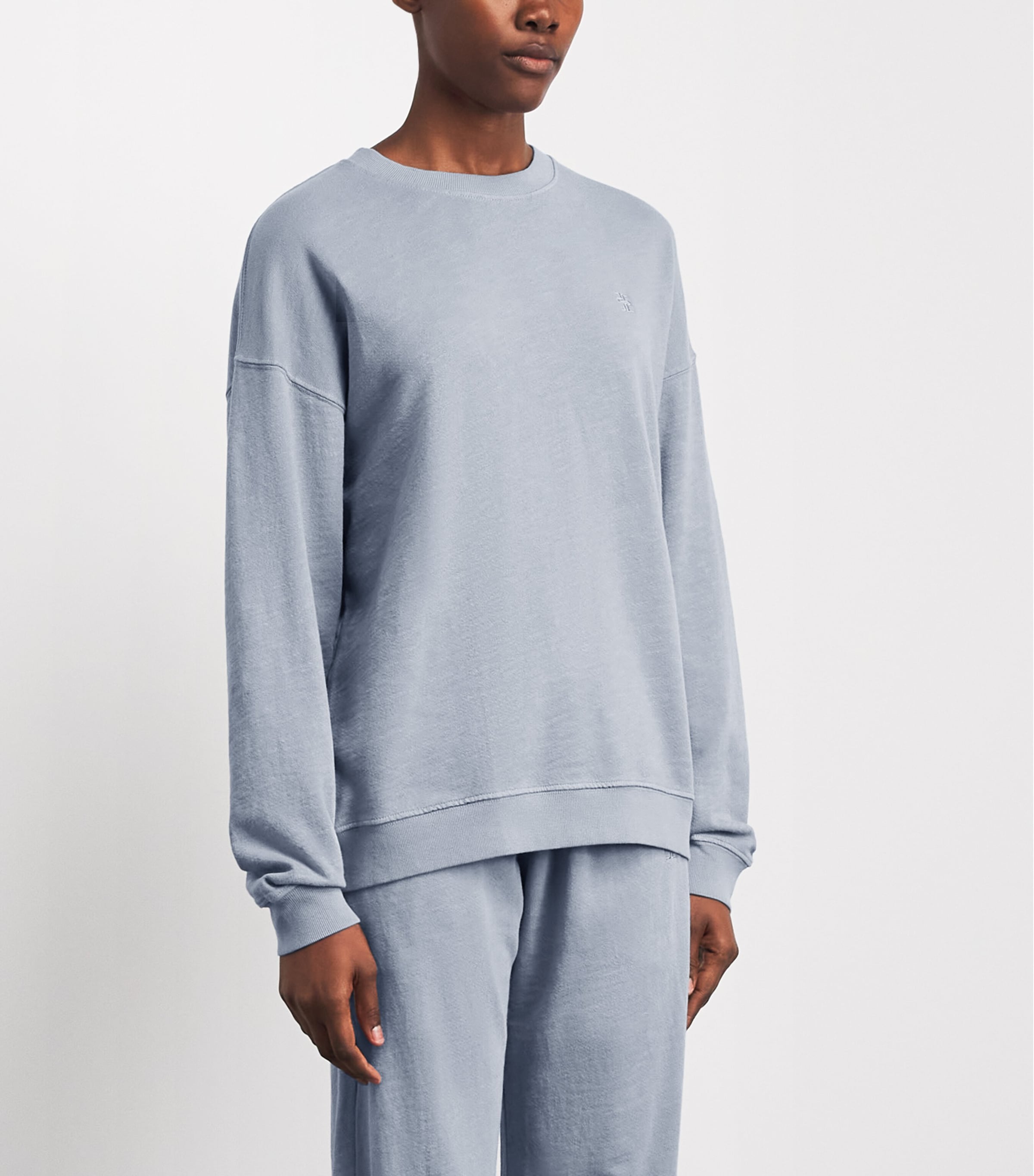 ÉTERNE Womens Cotton Oversized Sweatshirt Slate Image 4